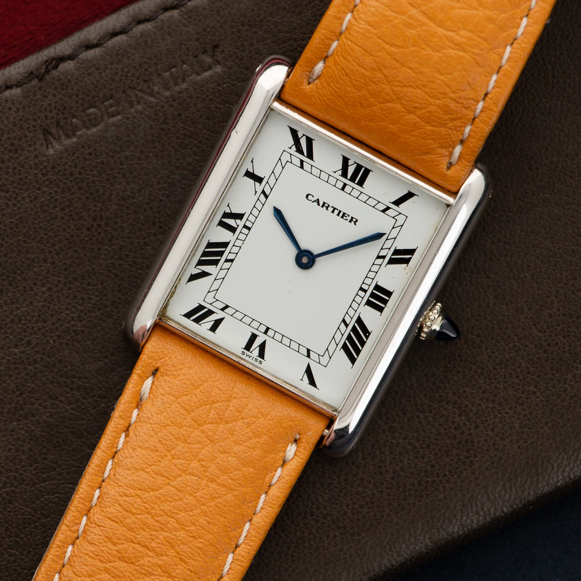 Cartier White Gold Tank XL Automatique Watch - Image 2