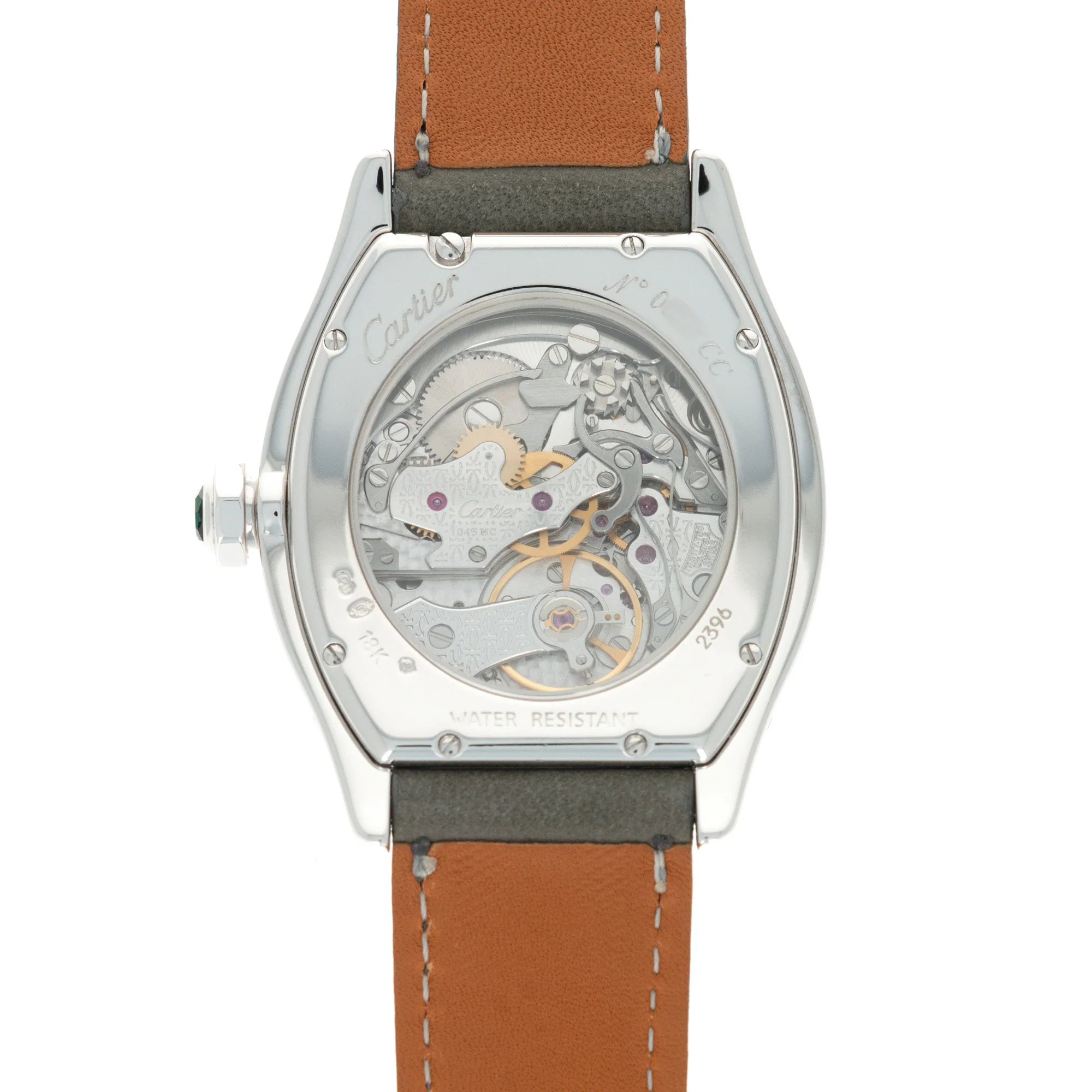 Cartier White Gold Tortue Monopoussir Watch, Ref 2396 - Image 4