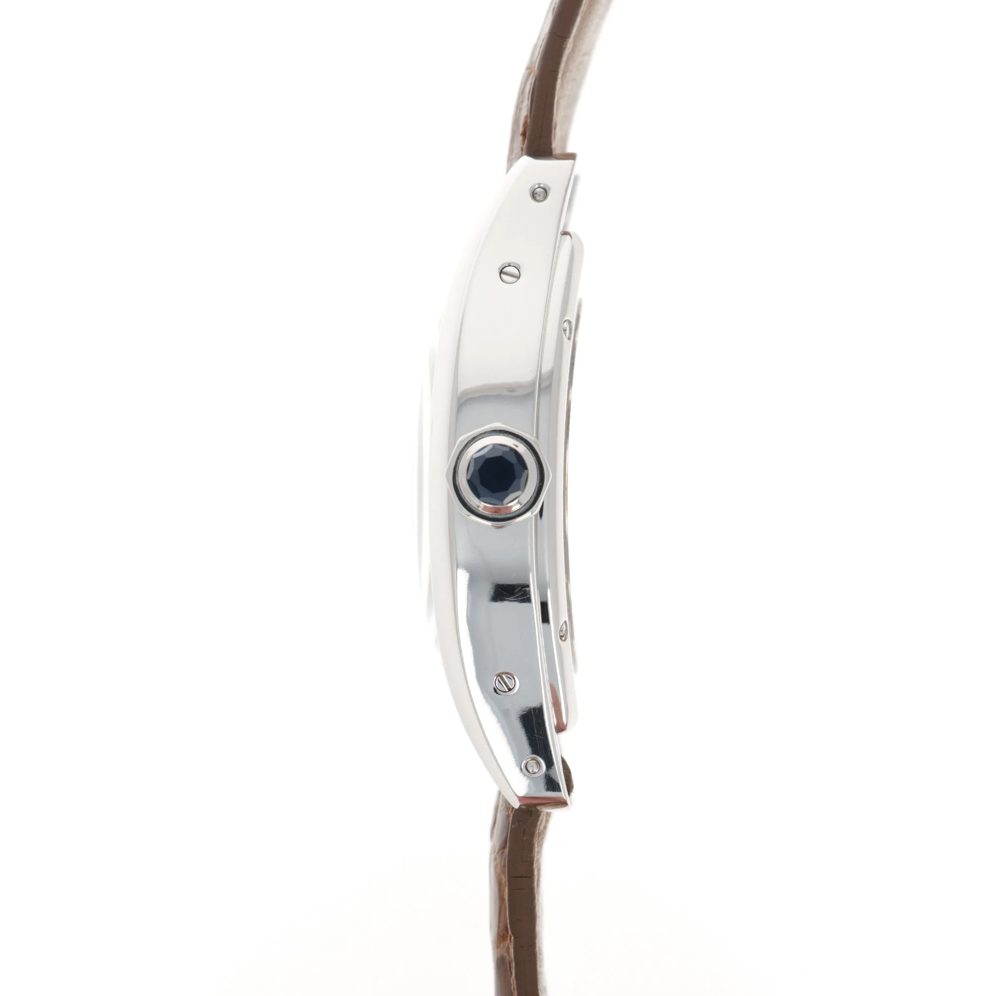 Cartier White Gold Tortue Monopoussoir Chronograph Watch Ref. 2396 - Image 3