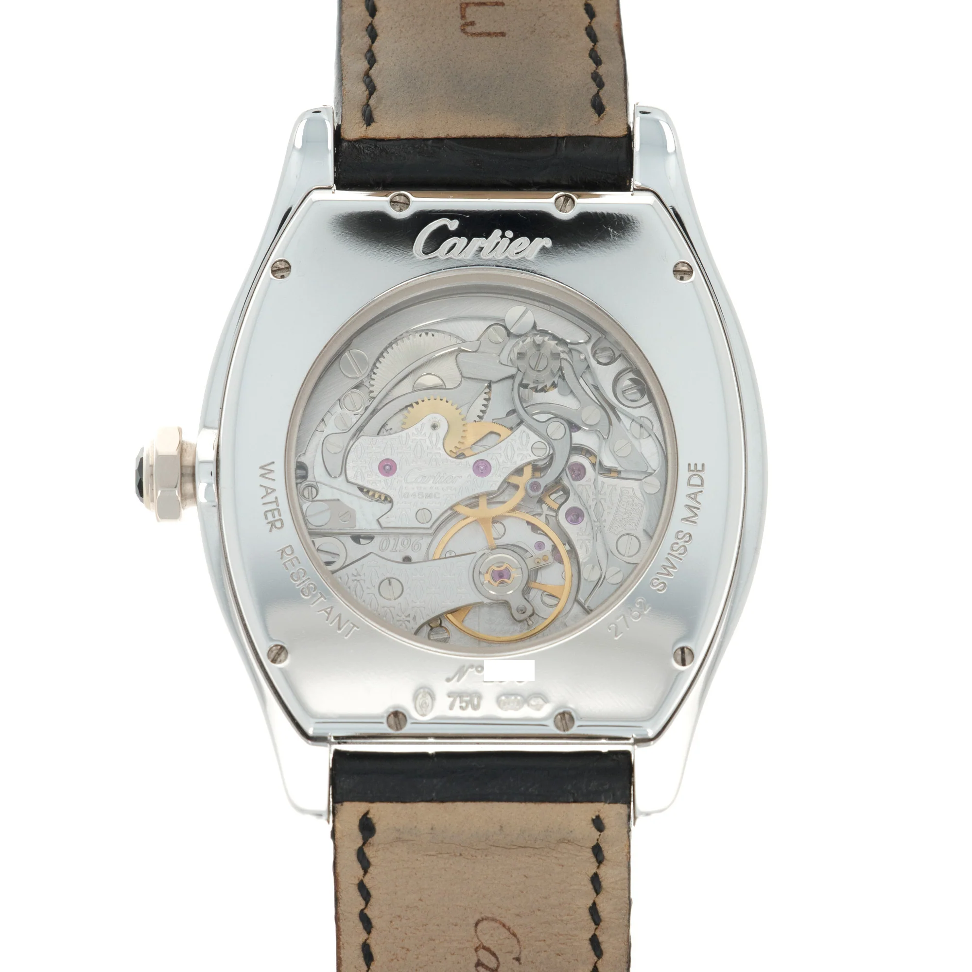 Cartier White Gold Tortue Monopoussoir Chronograph Watch Ref. 2762 - Image 4