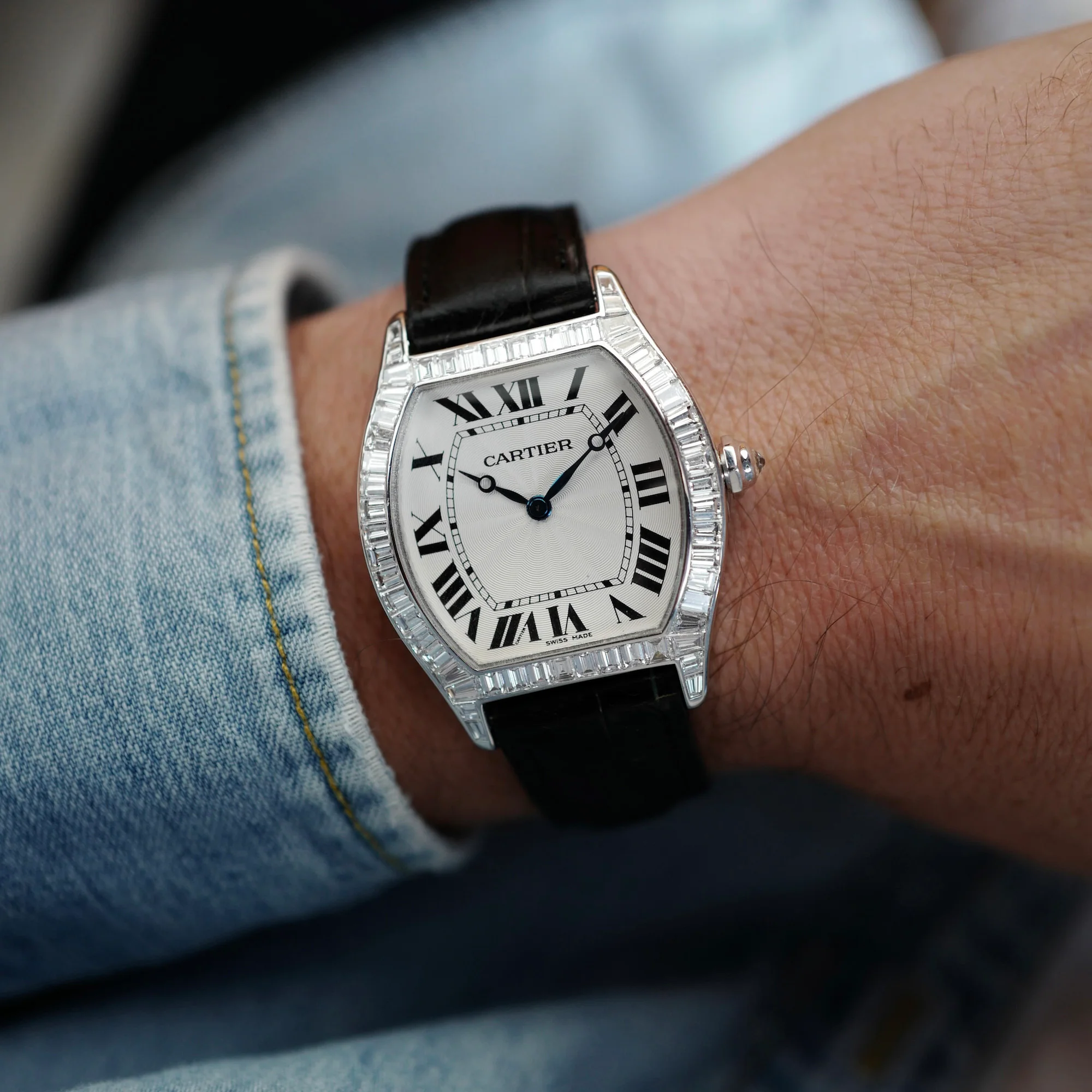 Cartier White Gold Tortue Ref. WGTO0003 with Original Baguette Diamonds - Image 3