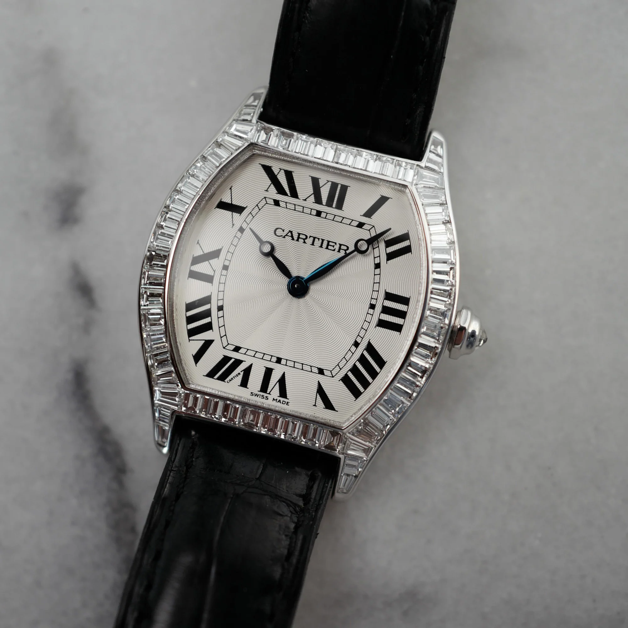 Cartier White Gold Tortue Ref. WGTO0003 with Original Baguette Diamonds - Image 4