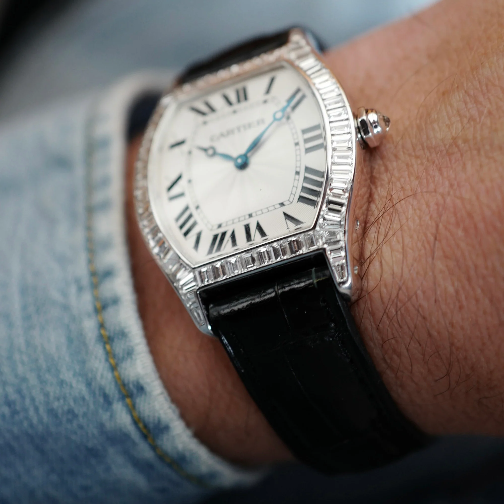 Cartier White Gold Tortue Ref. WGTO0003 with Original Baguette Diamonds - Image 8
