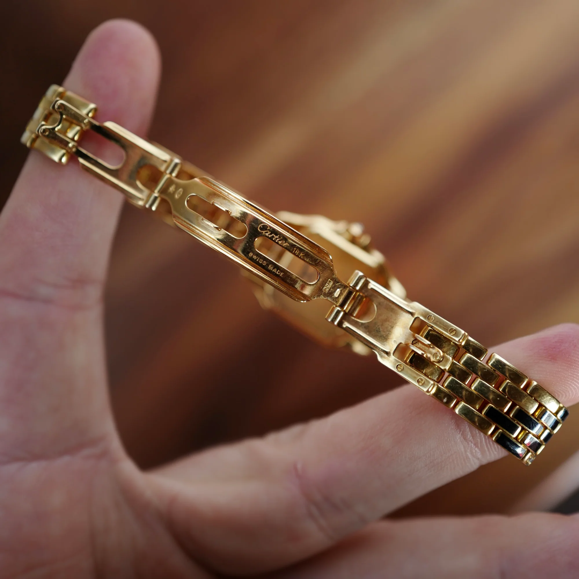 Cartier Yellow Gold and Black Enamel and Diamond Panthere Ref. WF3071B9 - Image 5