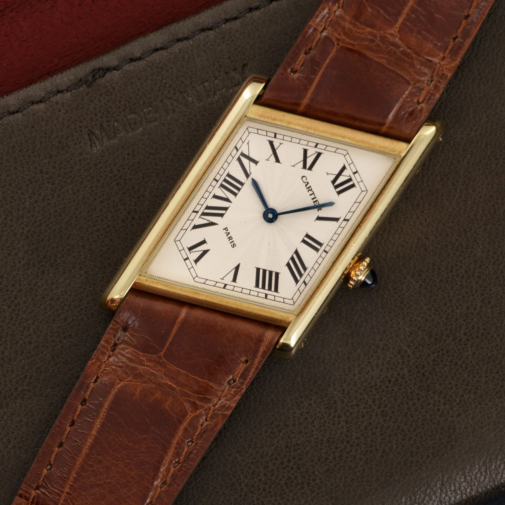 Cartier Yellow Gold Asymmetrical Tank Watch, Piece Unique - Image 2
