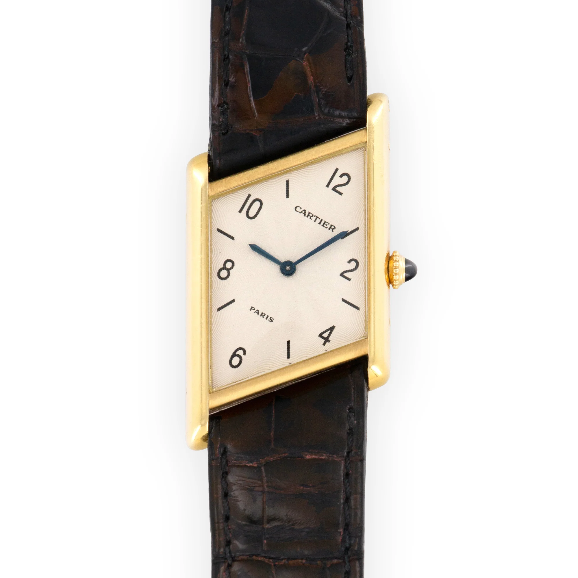 Cartier Yellow Gold Asymmetrical Tank Watch, with Original Box and Certificate