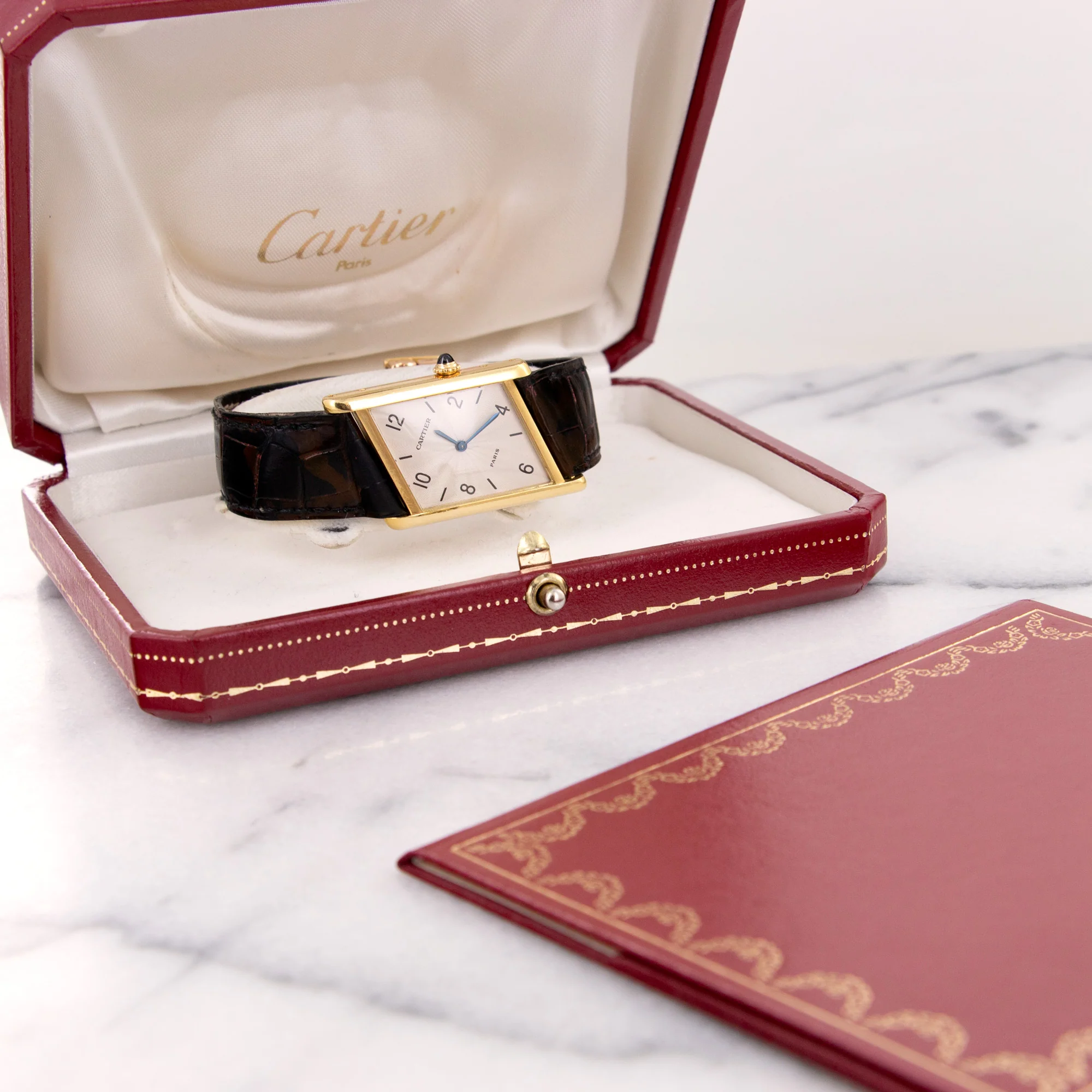 Cartier Yellow Gold Asymmetrical Tank Watch, with Original Box and Certificate - Image 6
