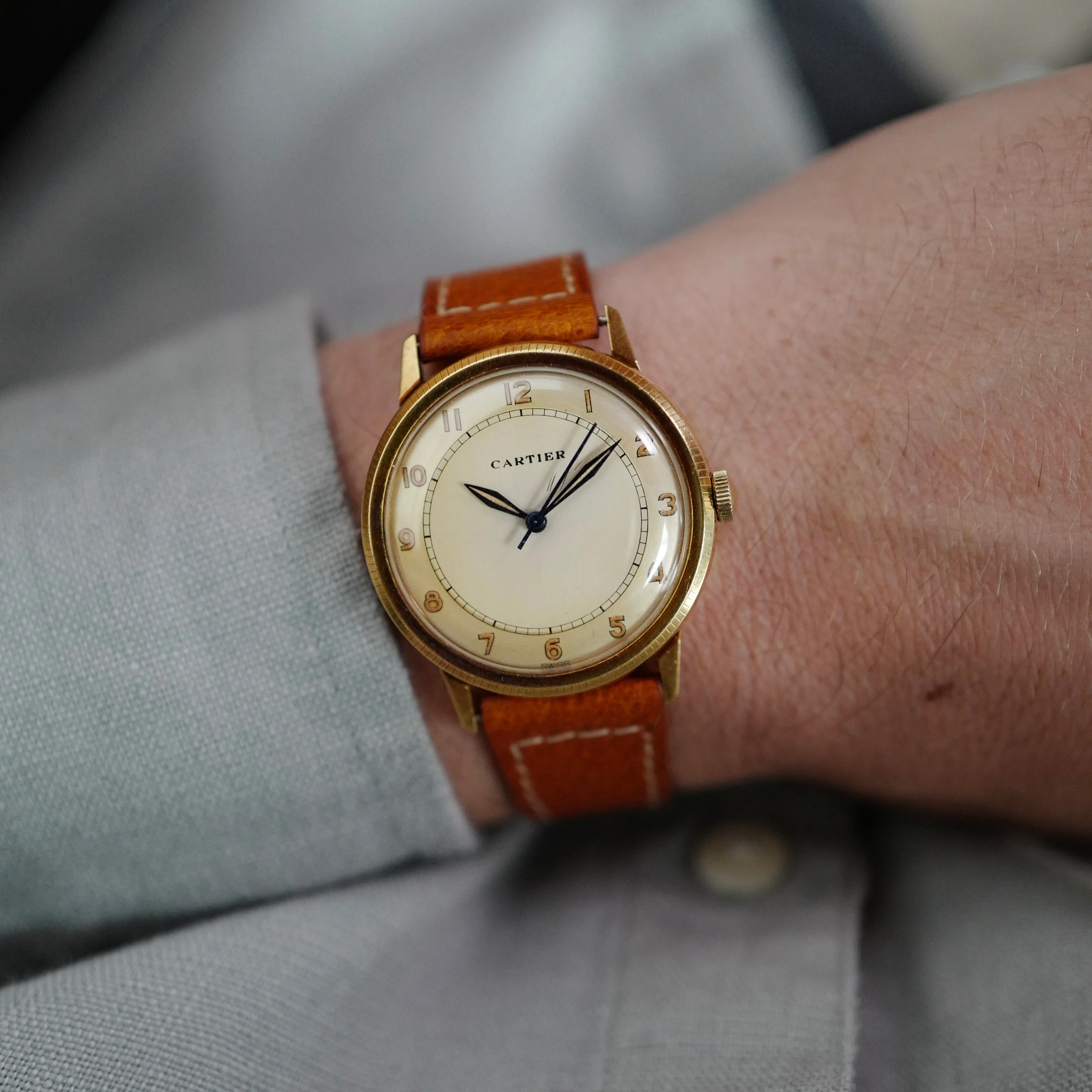 Cartier Yellow Gold Bumper Automatic Watch, European Watch & Clock - Image 5