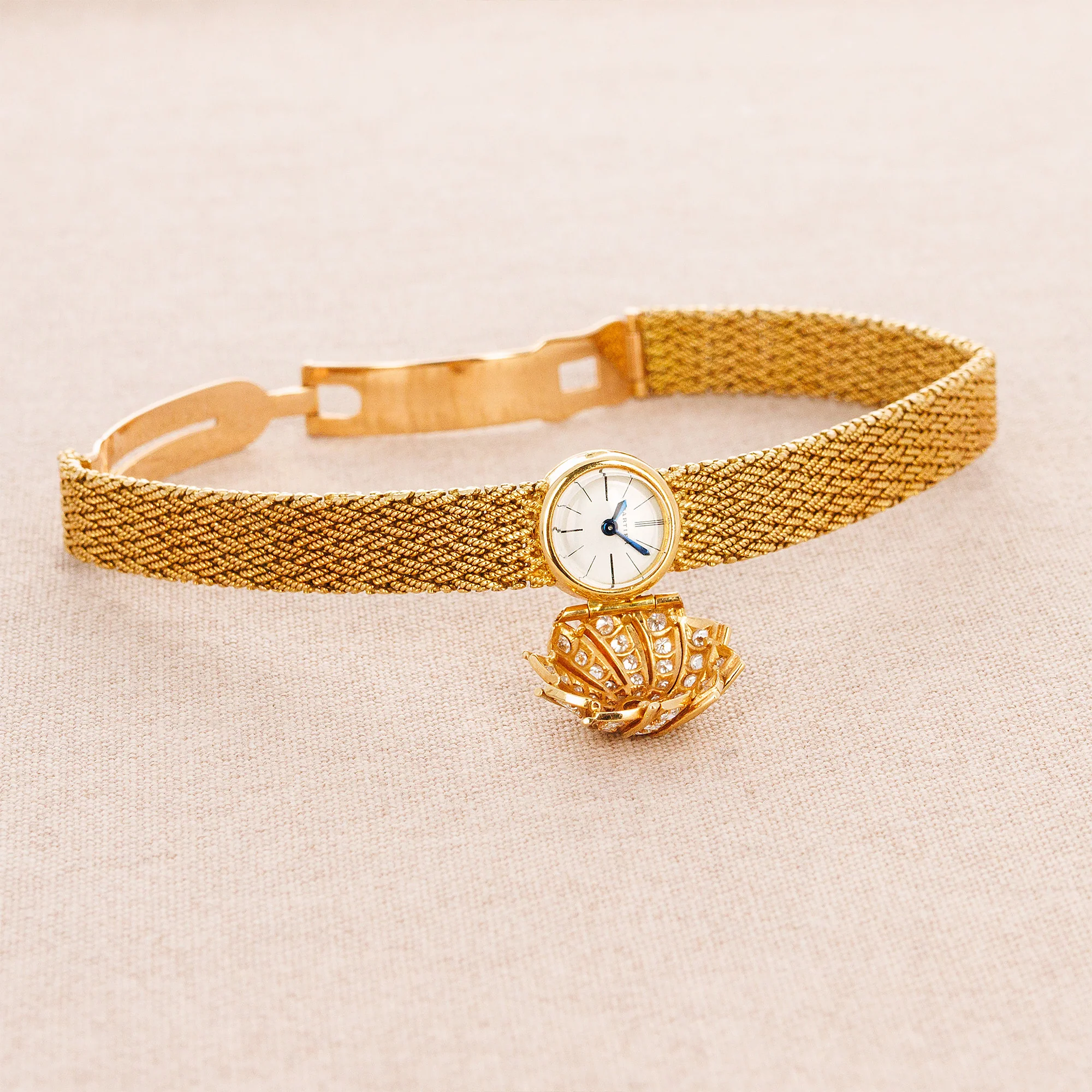 Cartier Yellow Gold Diamond Cover Watch - Image 2