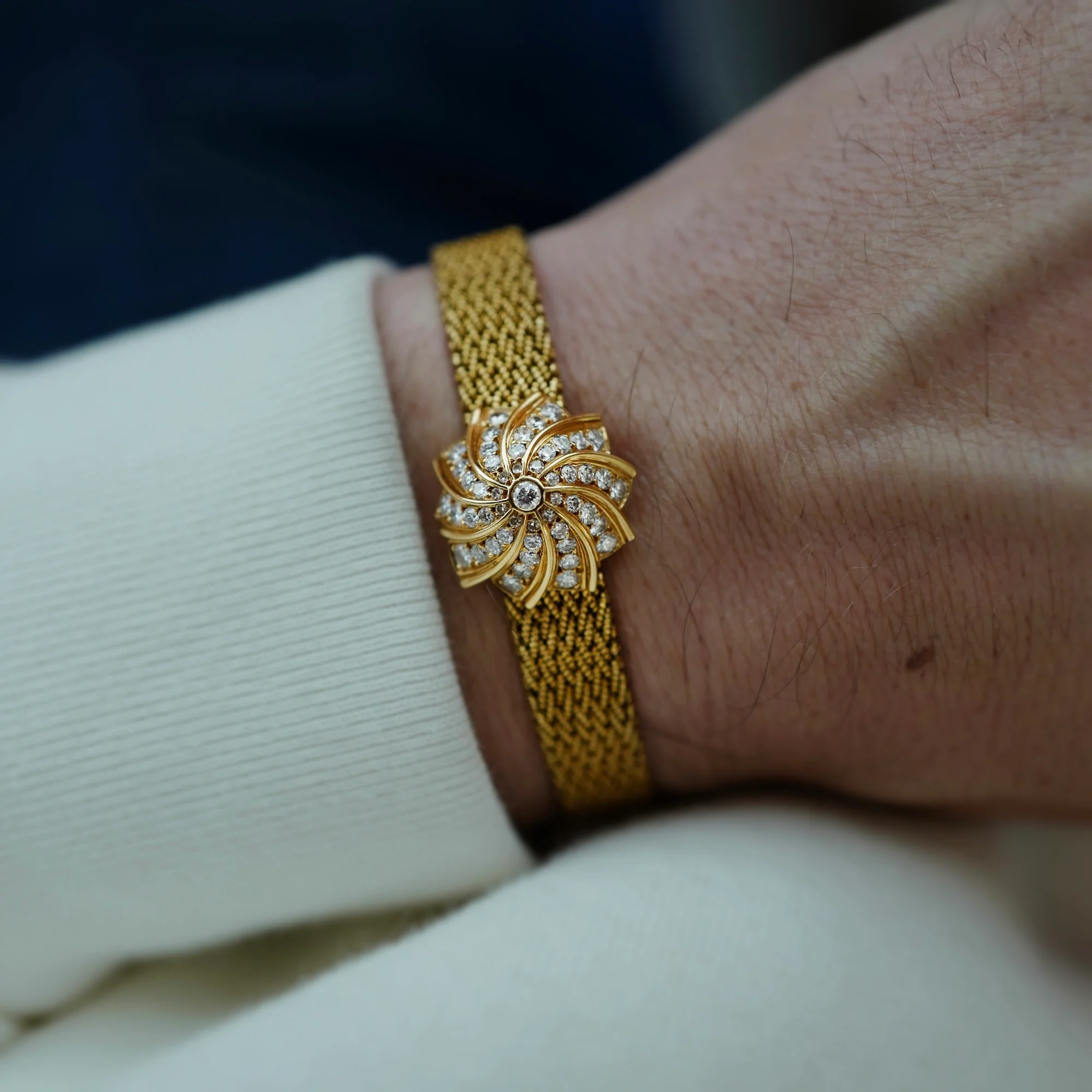 Cartier Yellow Gold Diamond Cover Watch - Image 6