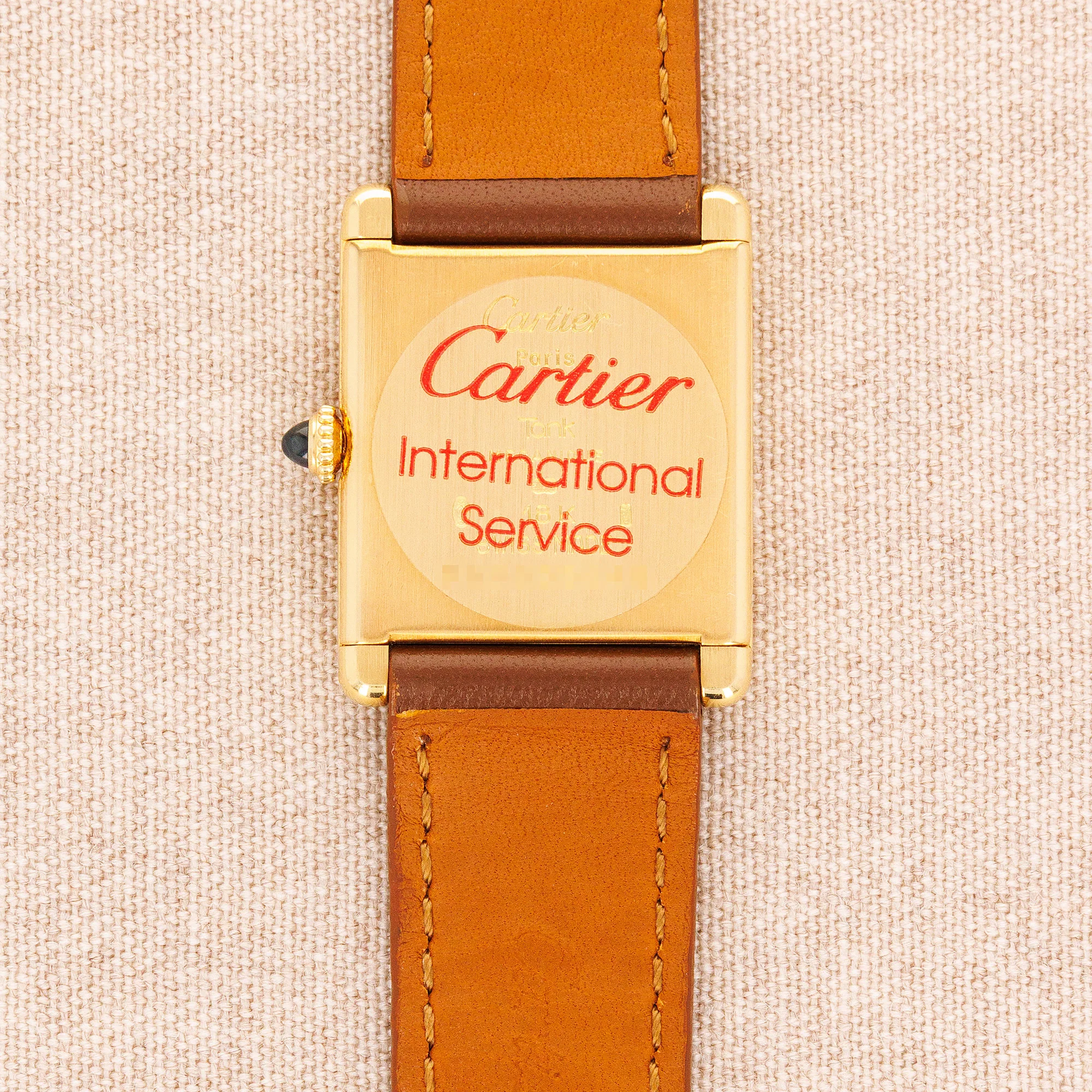 Cartier Yellow Gold Extra Plate Tank Ref. 96065 - Image 3