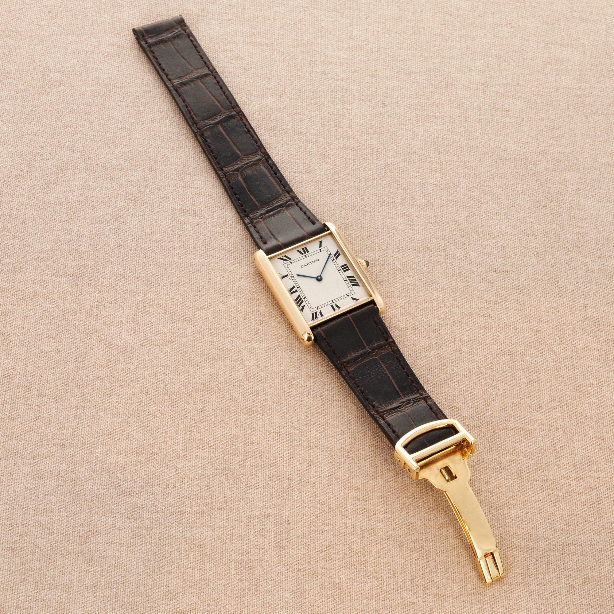 Cartier Yellow Gold Jumbo Tank Automatique Watch, Circa 1970s - Image 4