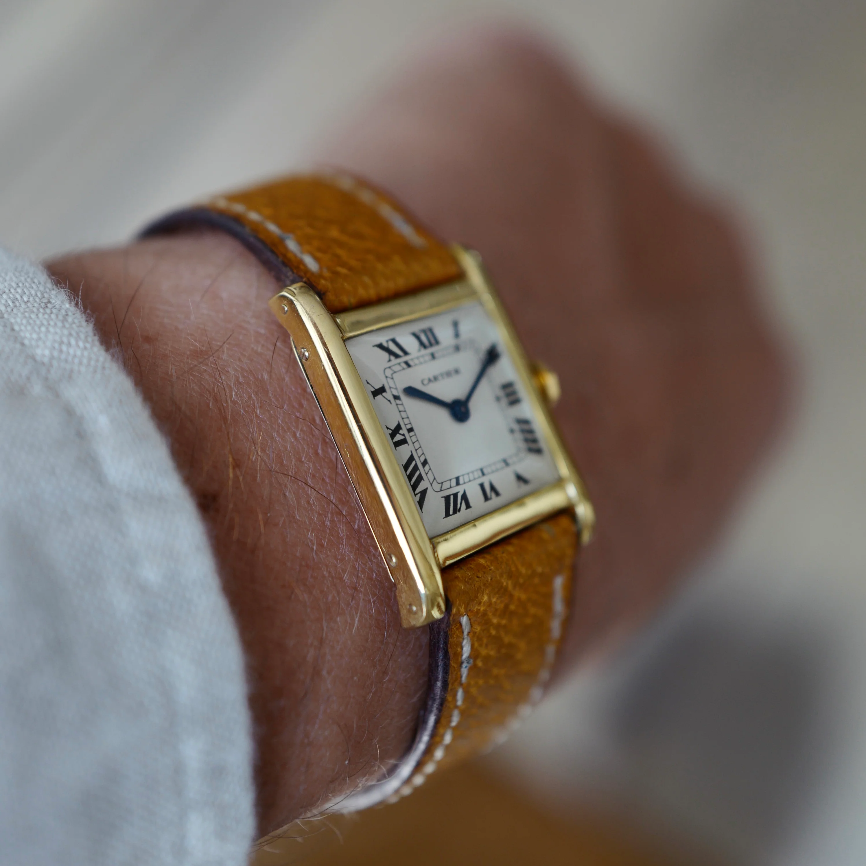 Cartier Yellow Gold Large Tank Speciale Watch, 1959 - Image 7