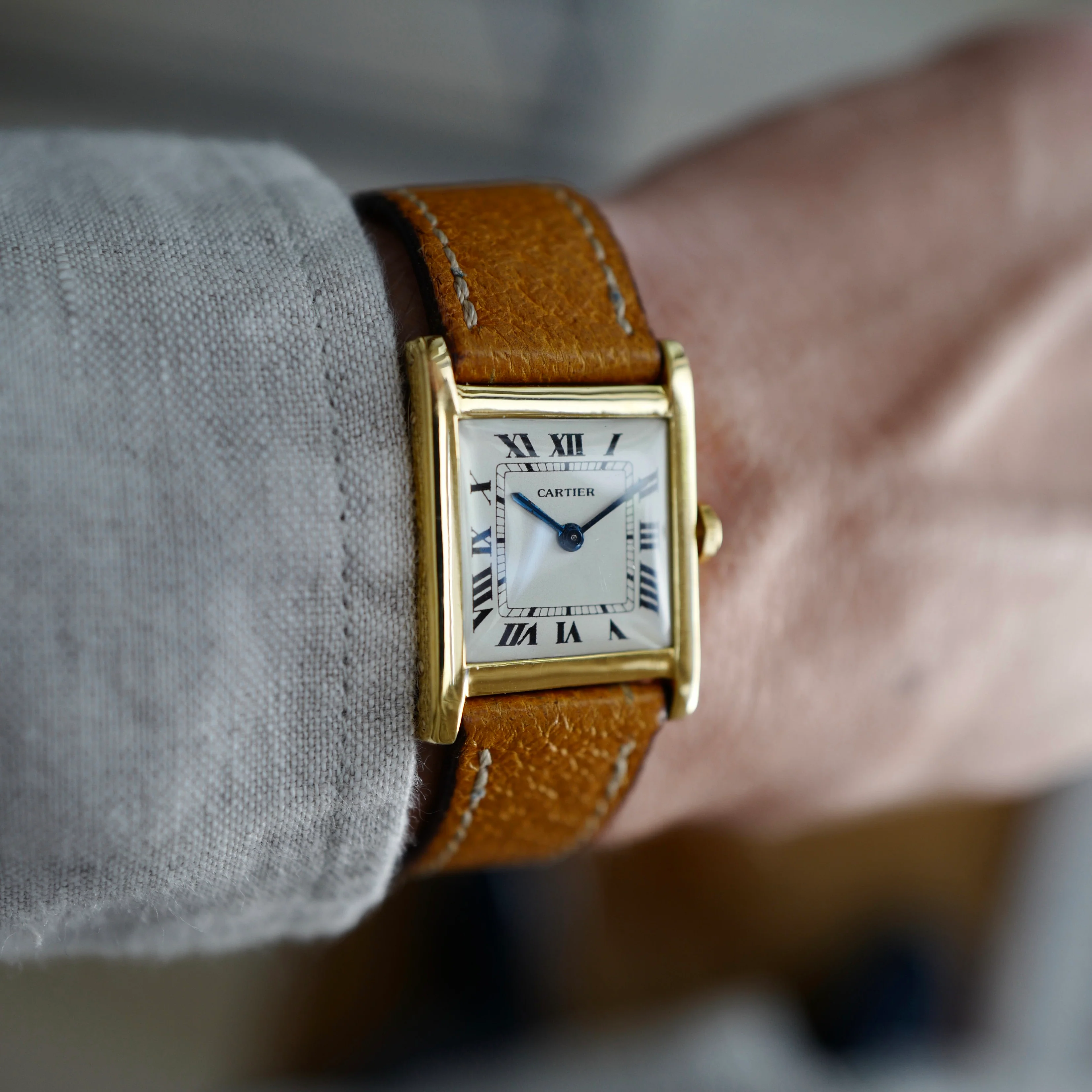 Cartier Yellow Gold Large Tank Speciale Watch, 1959 - Image 8