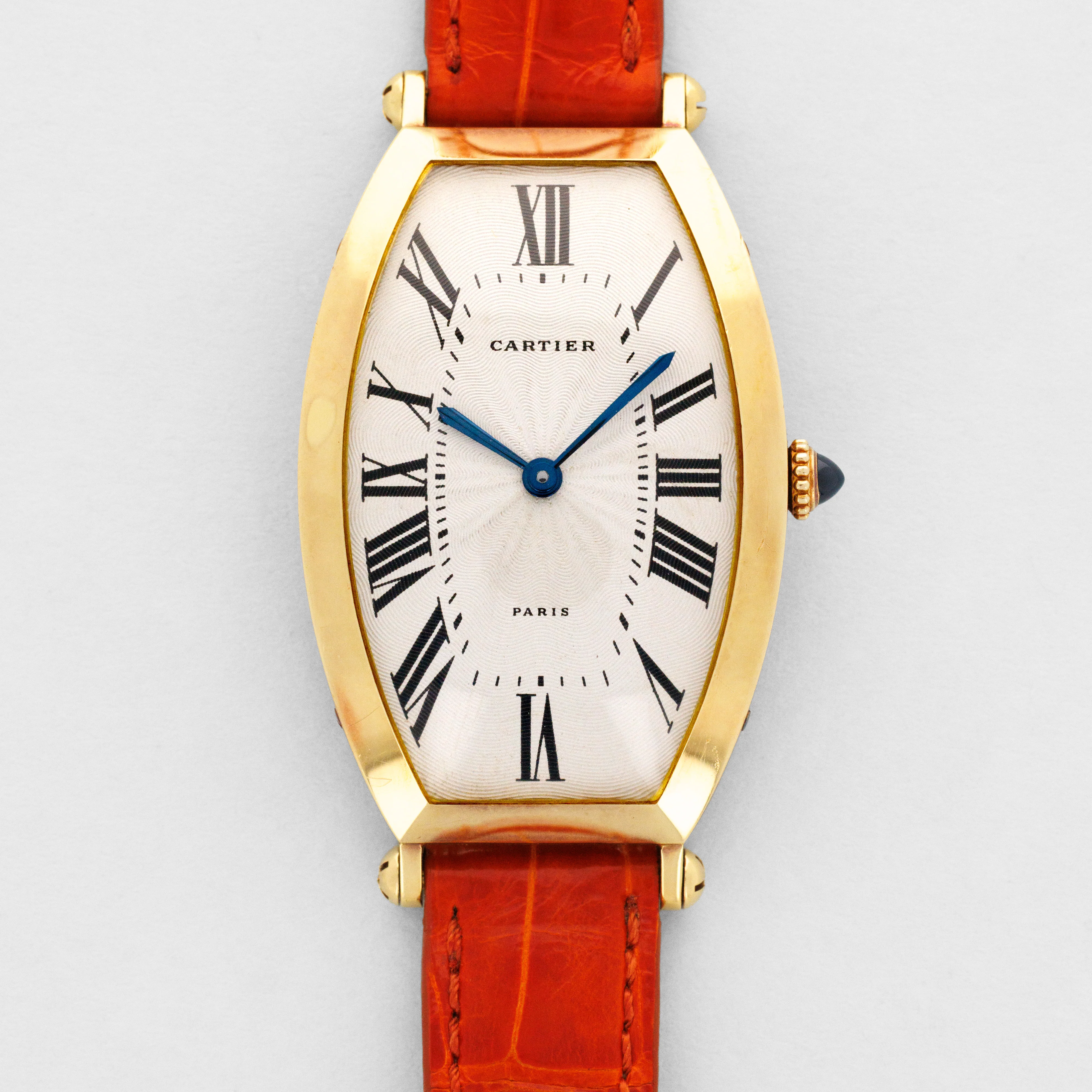 Cartier Yellow Gold Large Tonneau Paris with Original Papers