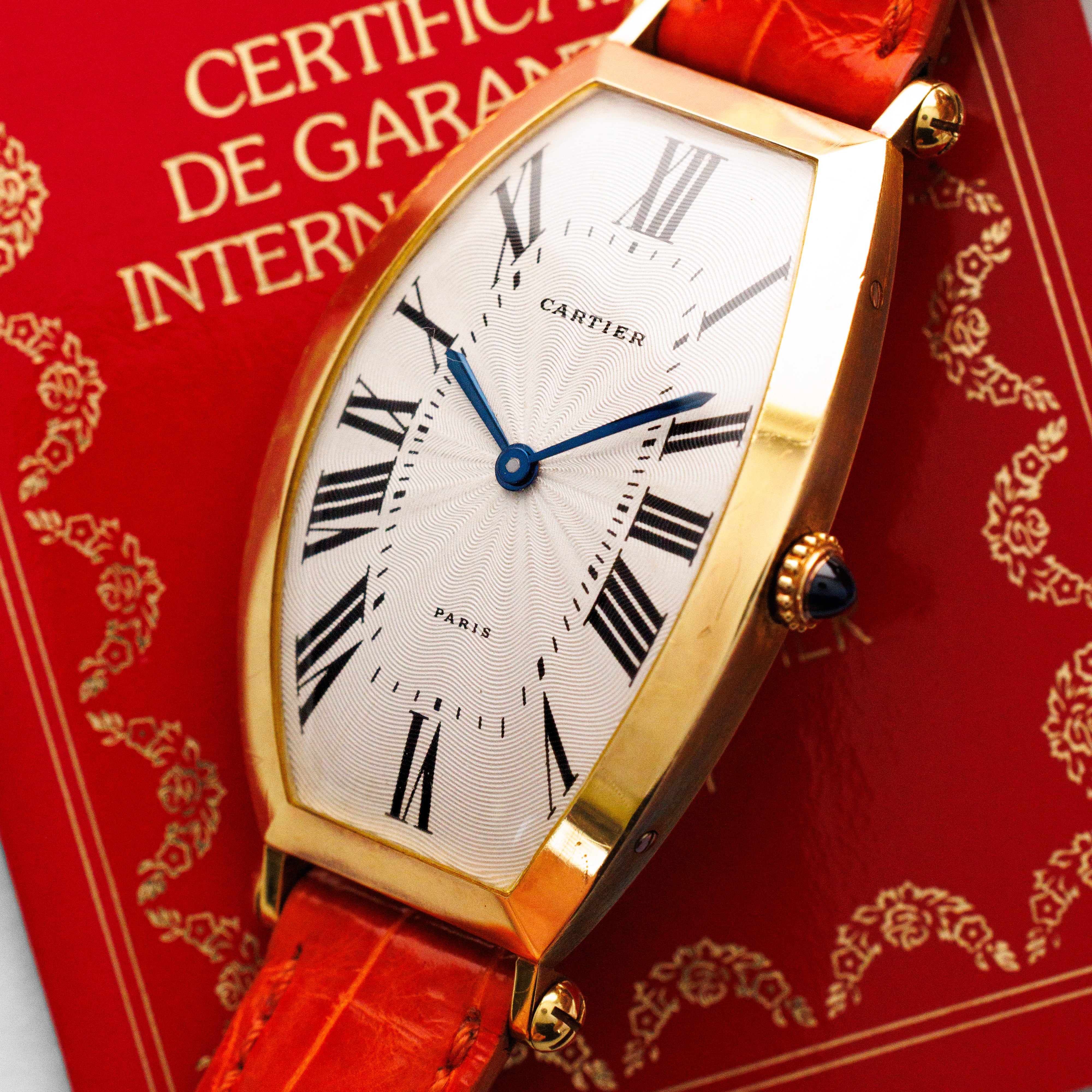 Cartier Yellow Gold Large Tonneau Paris with Original Papers - Image 2