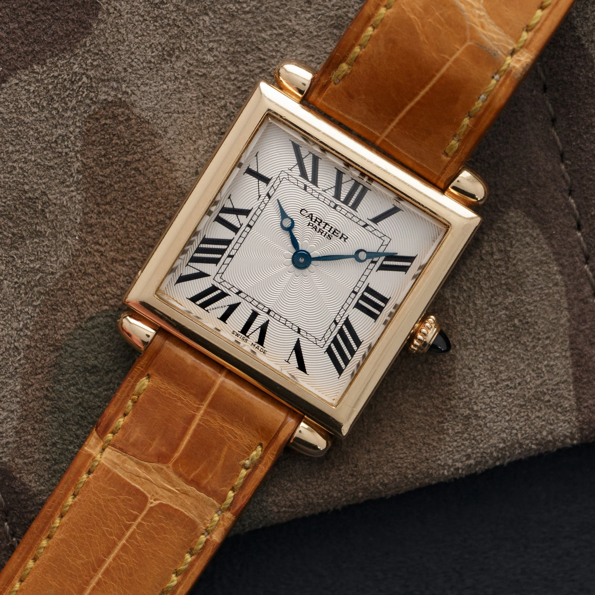 Cartier Yellow Gold Manual Tank Obus Watch with Display Caseback - Image 2