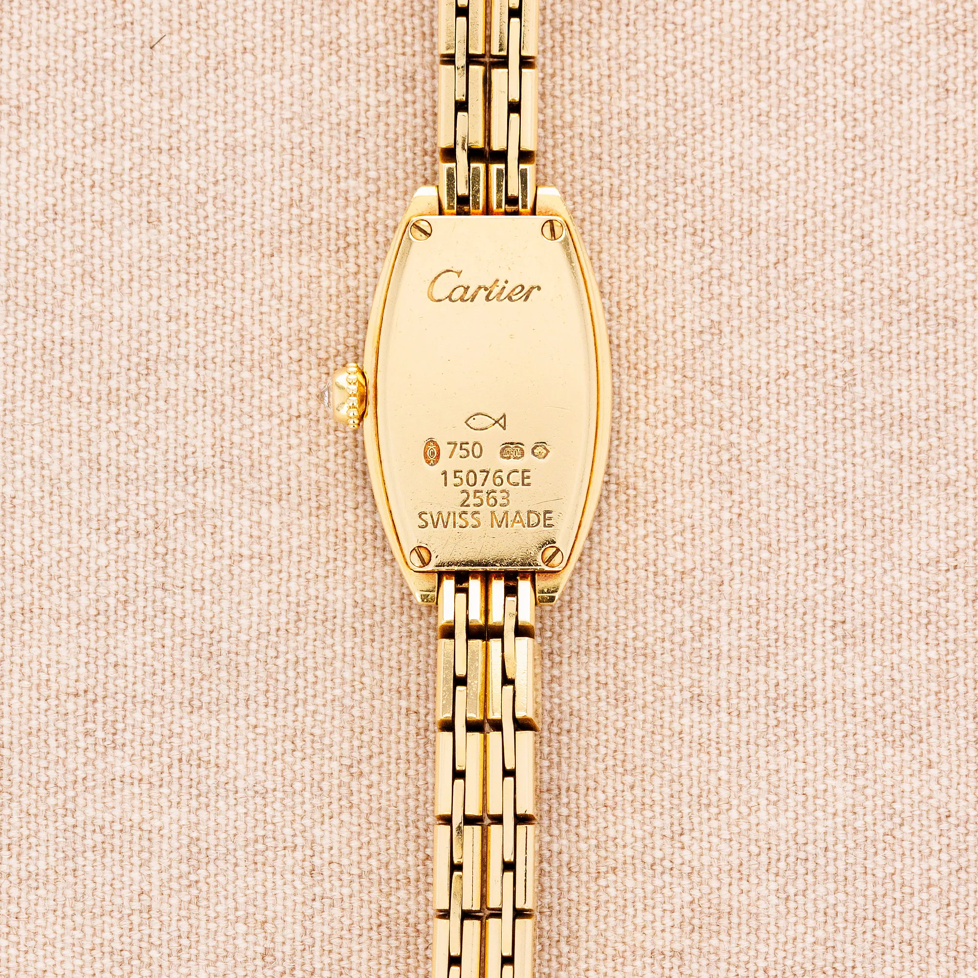 Cartier Yellow Gold Mini Tonneau Watch Ref. 2563 - Image 3