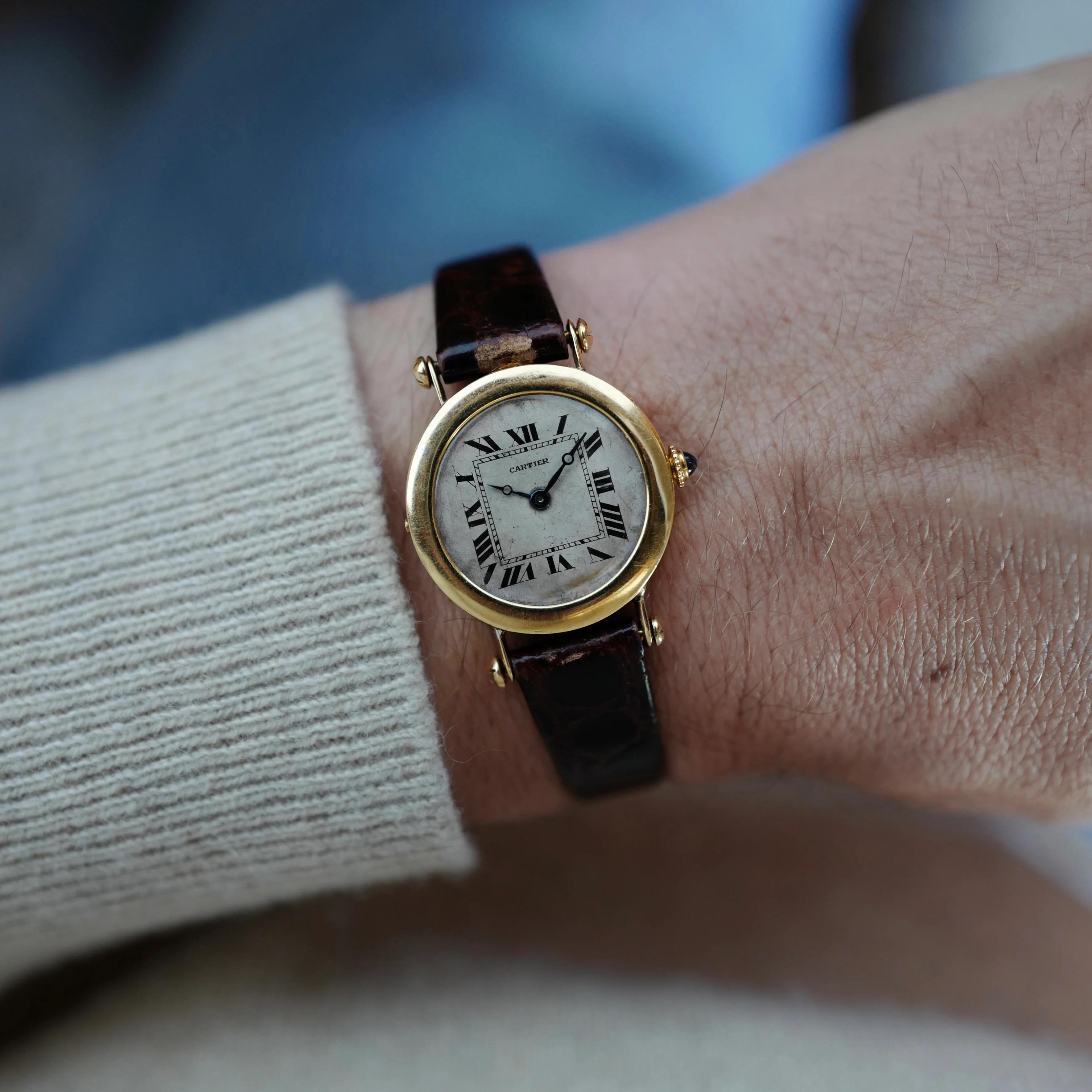 Cartier Yellow Gold Officers Watch, 1910 - Image 2