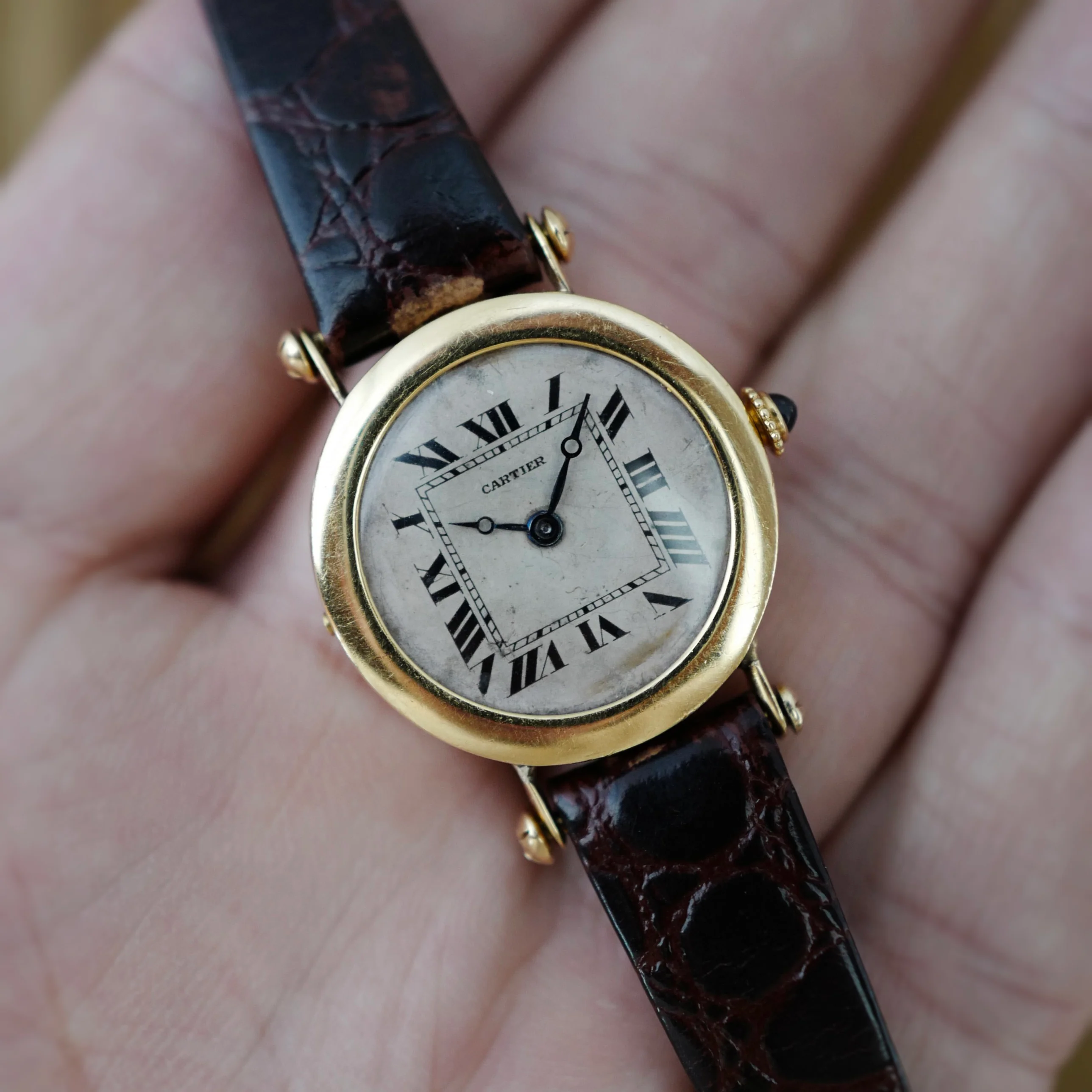 Cartier Yellow Gold Officers Watch, 1910 - Image 3