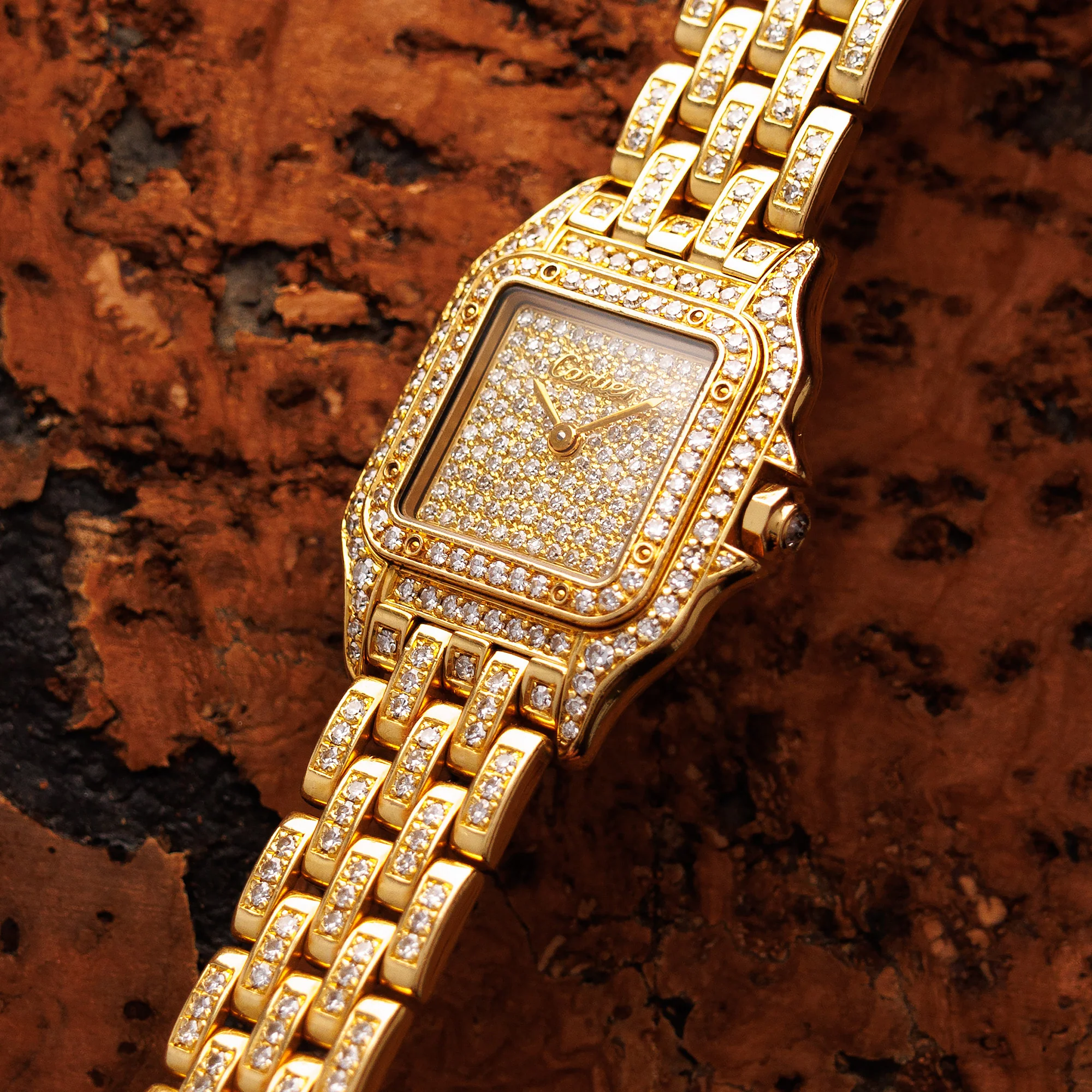 Cartier Yellow Gold Panthere Diamond Watch Ref. WF3078FF - Image 2