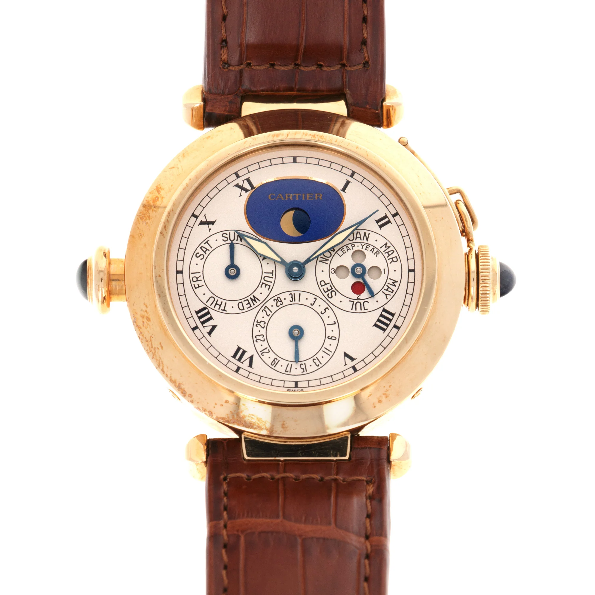 Cartier Yellow Gold Pasha Perpetual Calendar Minute Repeater Watch