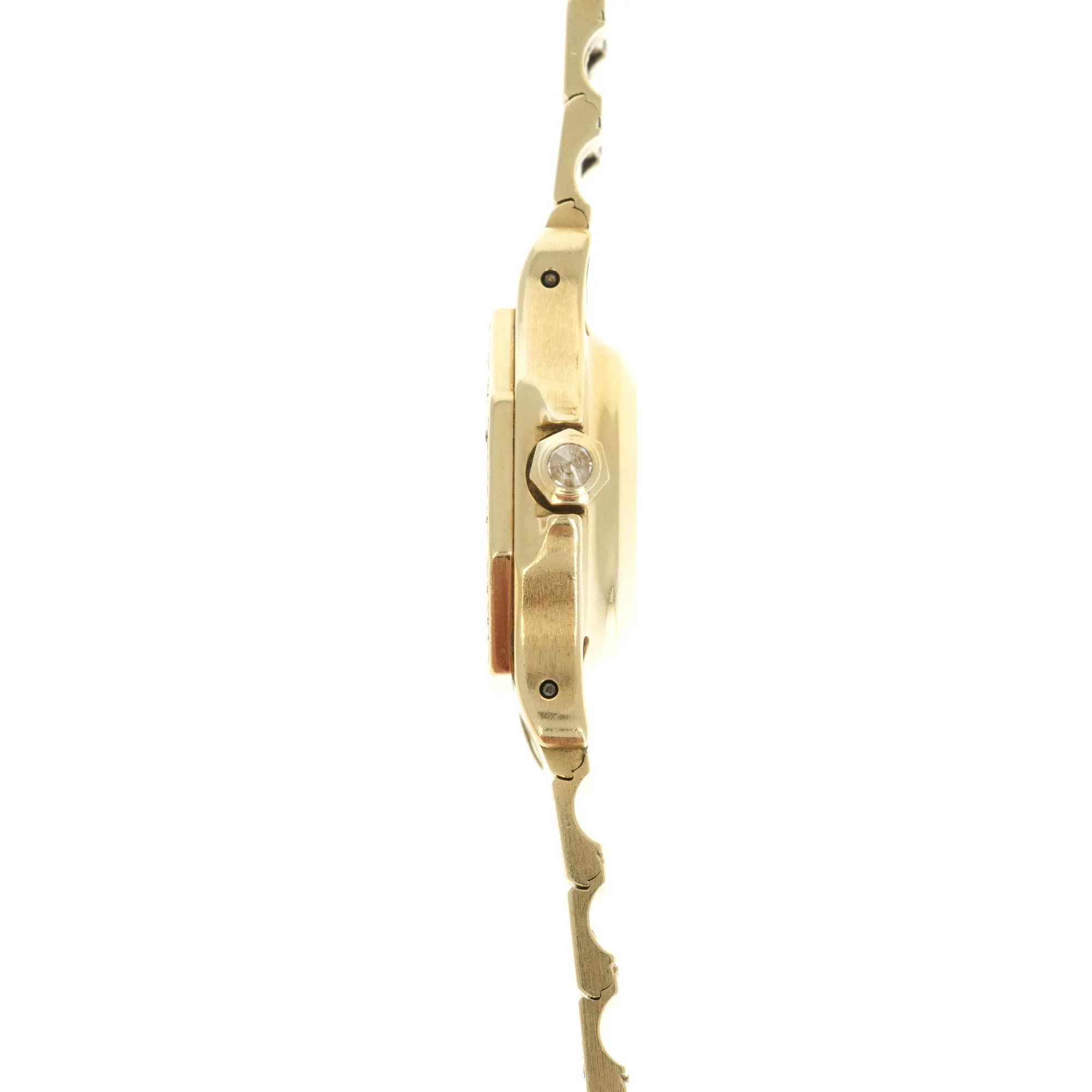 Cartier Yellow Gold Santos Automatic Diamond Watch - Image 3