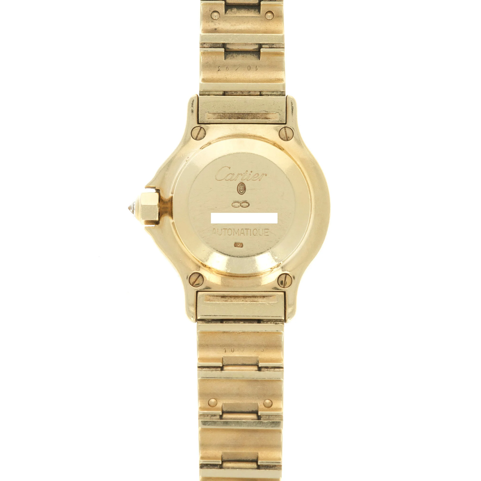 Cartier Yellow Gold Santos Automatic Diamond Watch - Image 4
