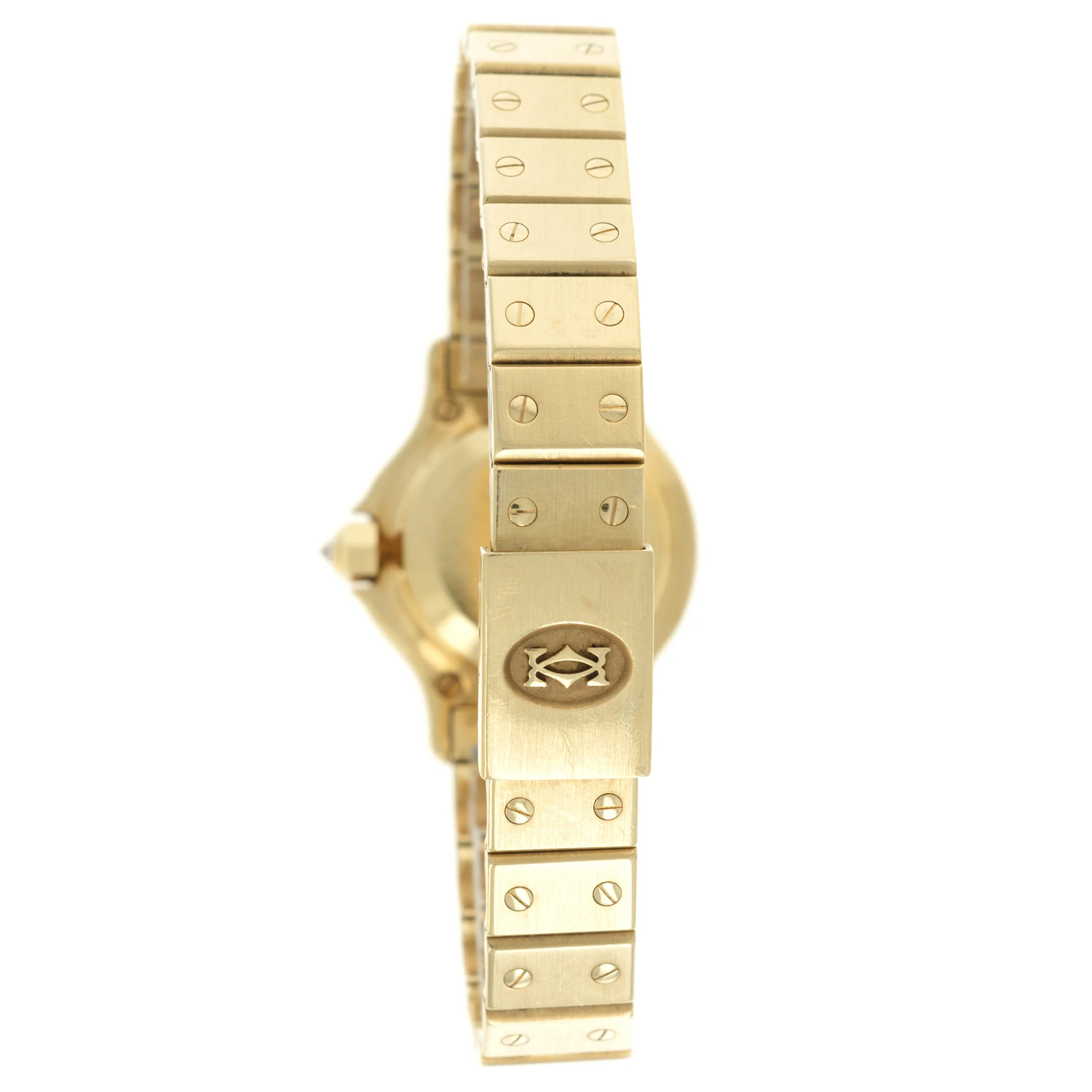 Cartier Yellow Gold Santos Automatic Diamond Watch - Image 5