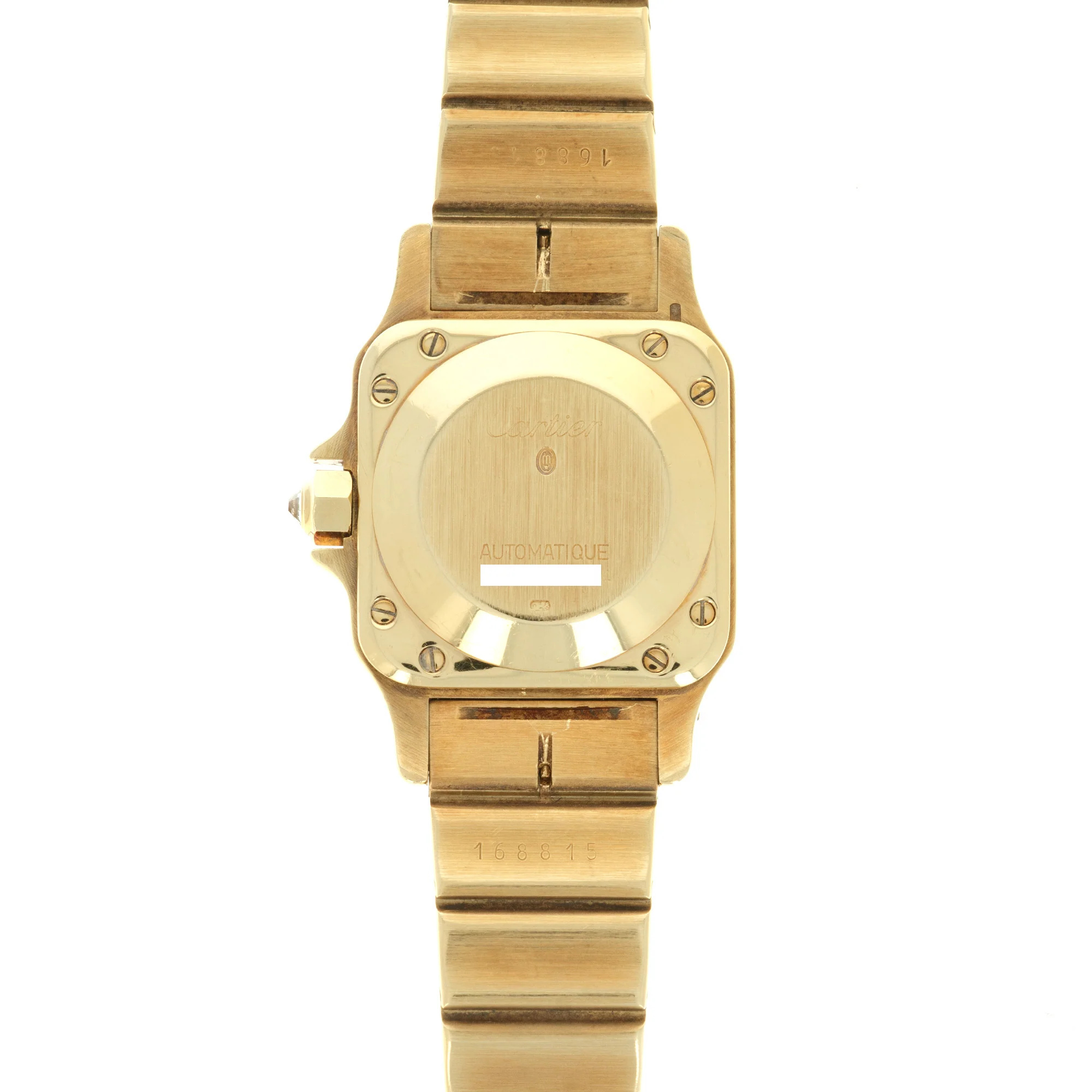Cartier Yellow Gold Santos Diamond Watch - Image 4