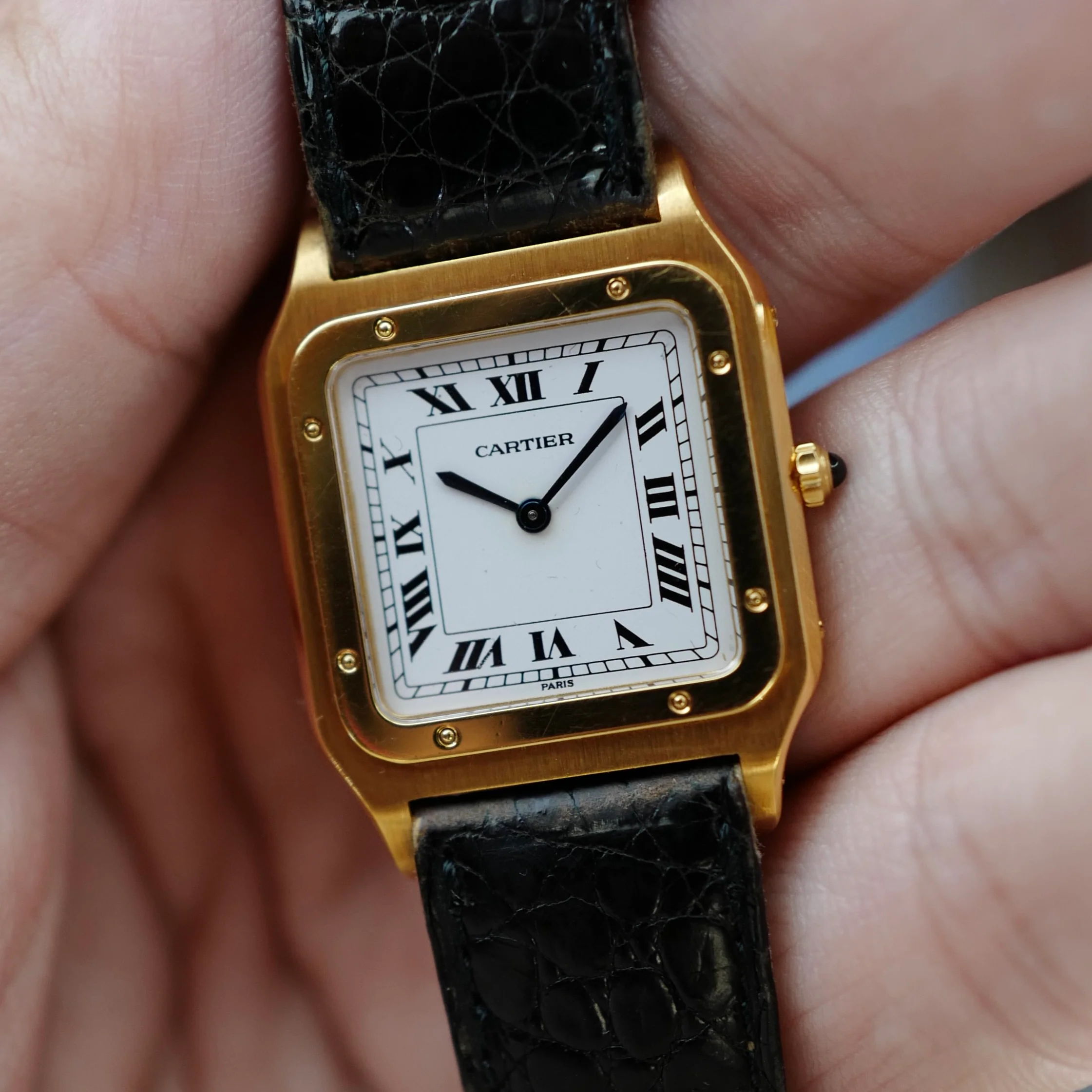 Cartier Yellow Gold Santos Dumont Mechanical Ref. 96061 - Image 3