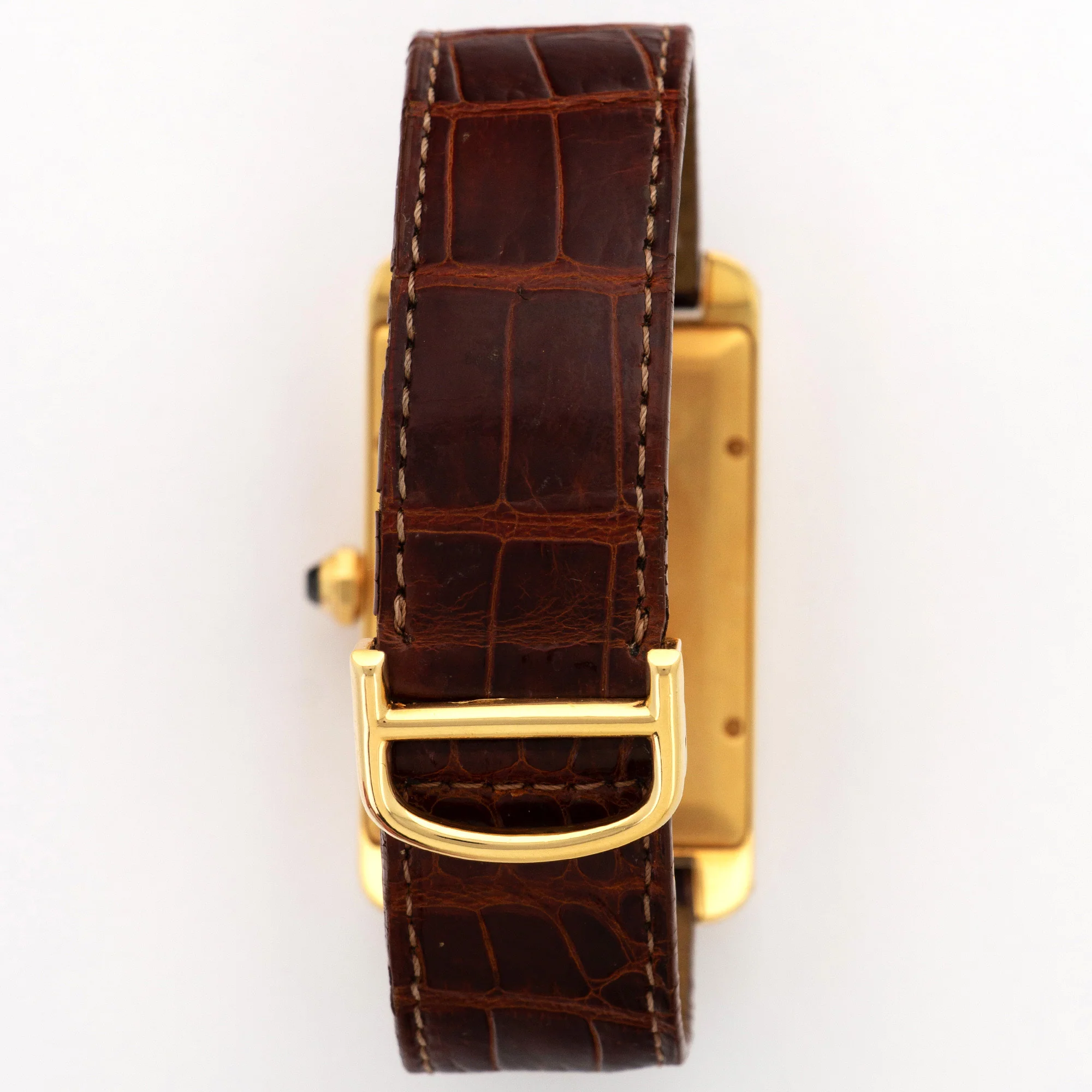 Cartier Yellow Gold Tank Americaine Automatic Strap Watch - Image 5