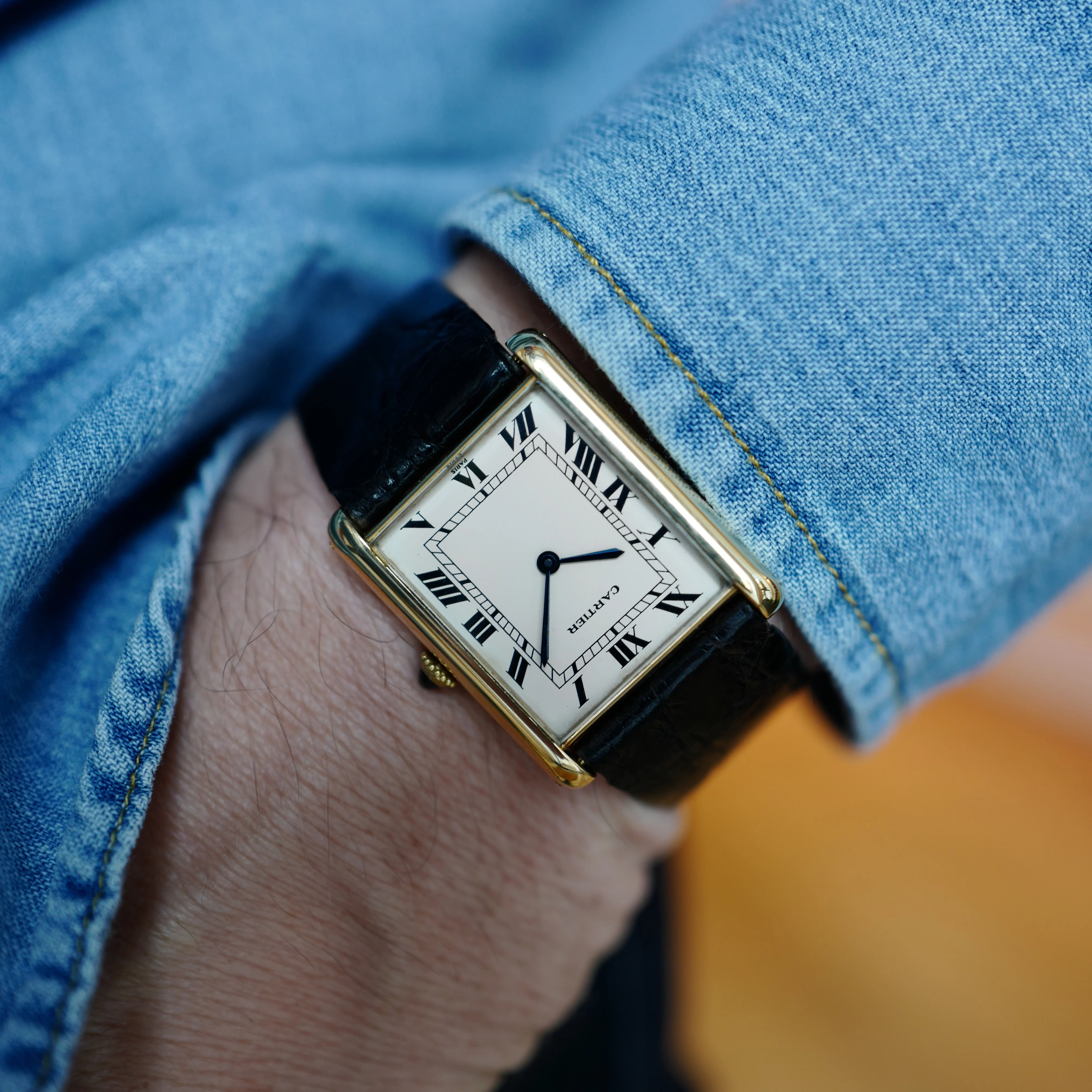 Cartier Yellow Gold Tank Automatic Watch - Image 7