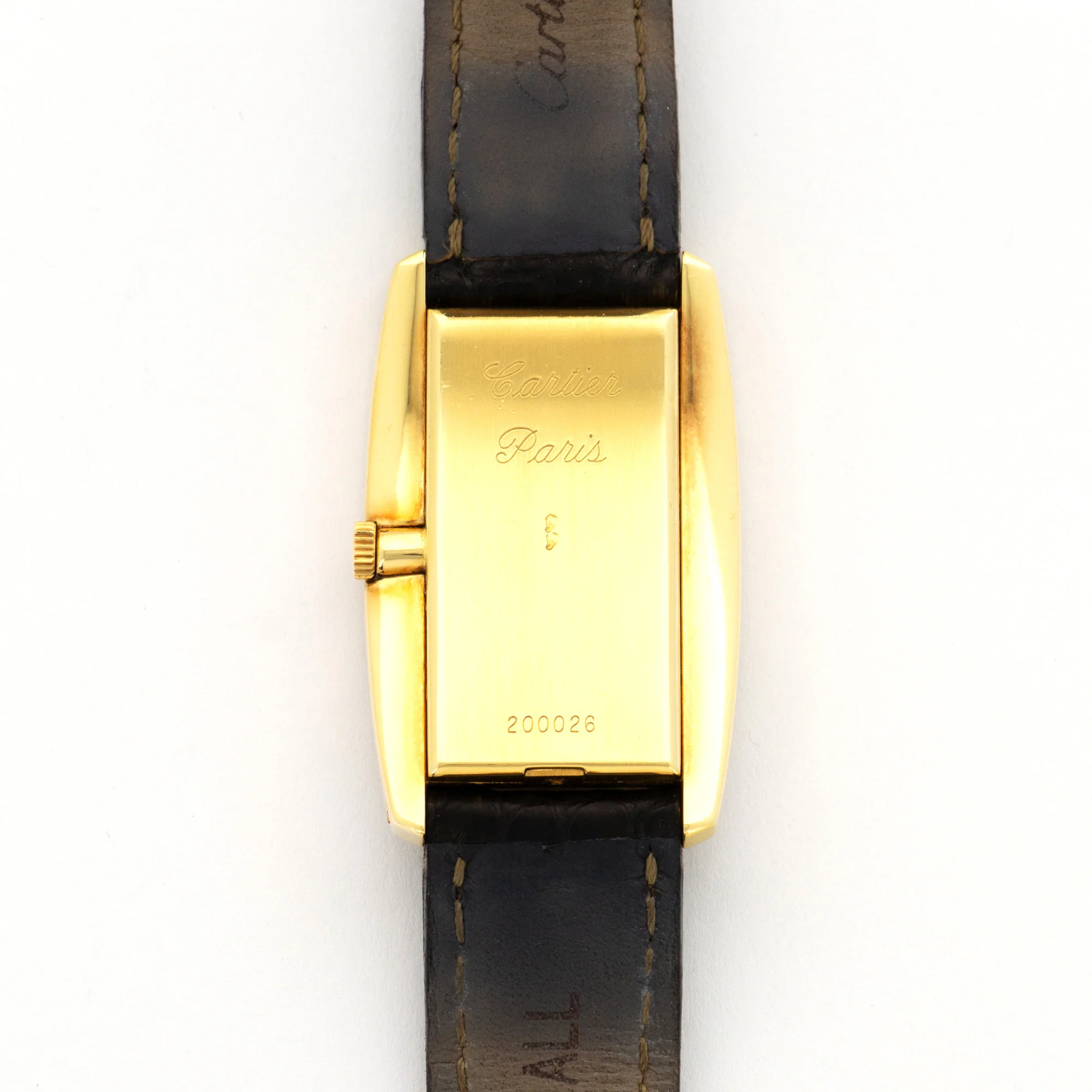 Cartier Yellow Gold Tank Diamond Watch - Image 4