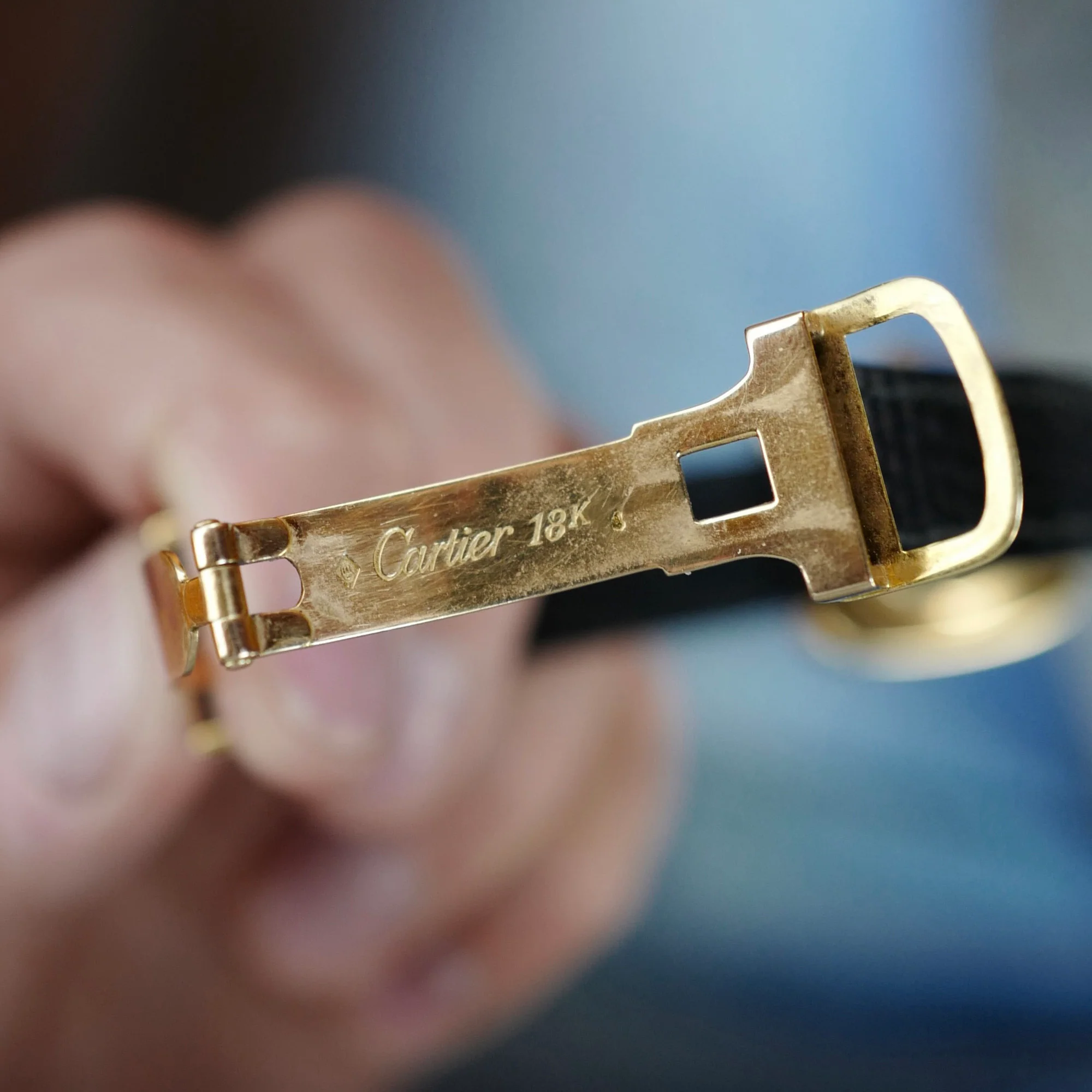 Cartier Yellow Gold Tank Gondole Strap Watch - Image 6