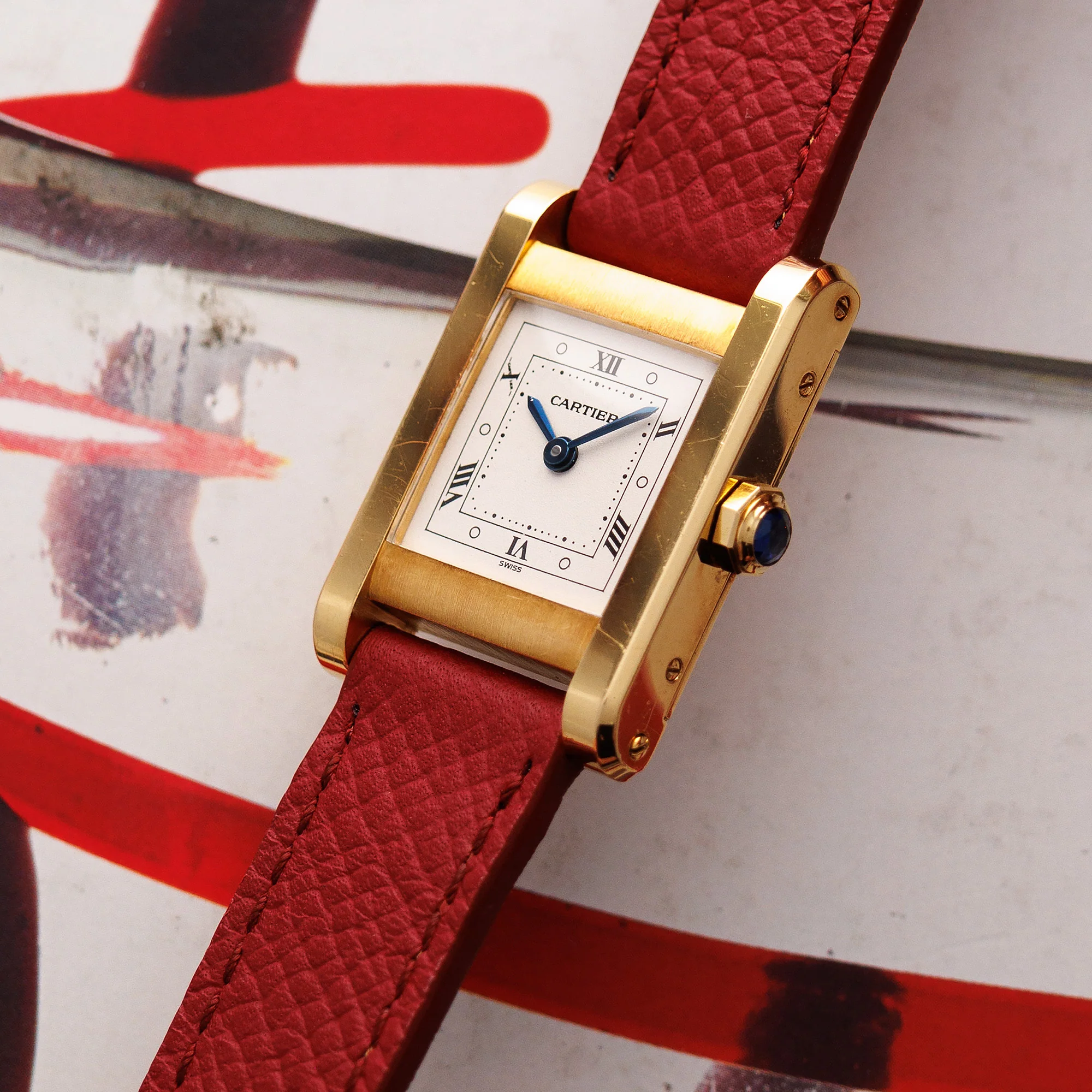 Cartier Yellow Gold Tank Normale Watch Ref. 78902 with Rare Dial - Image 2