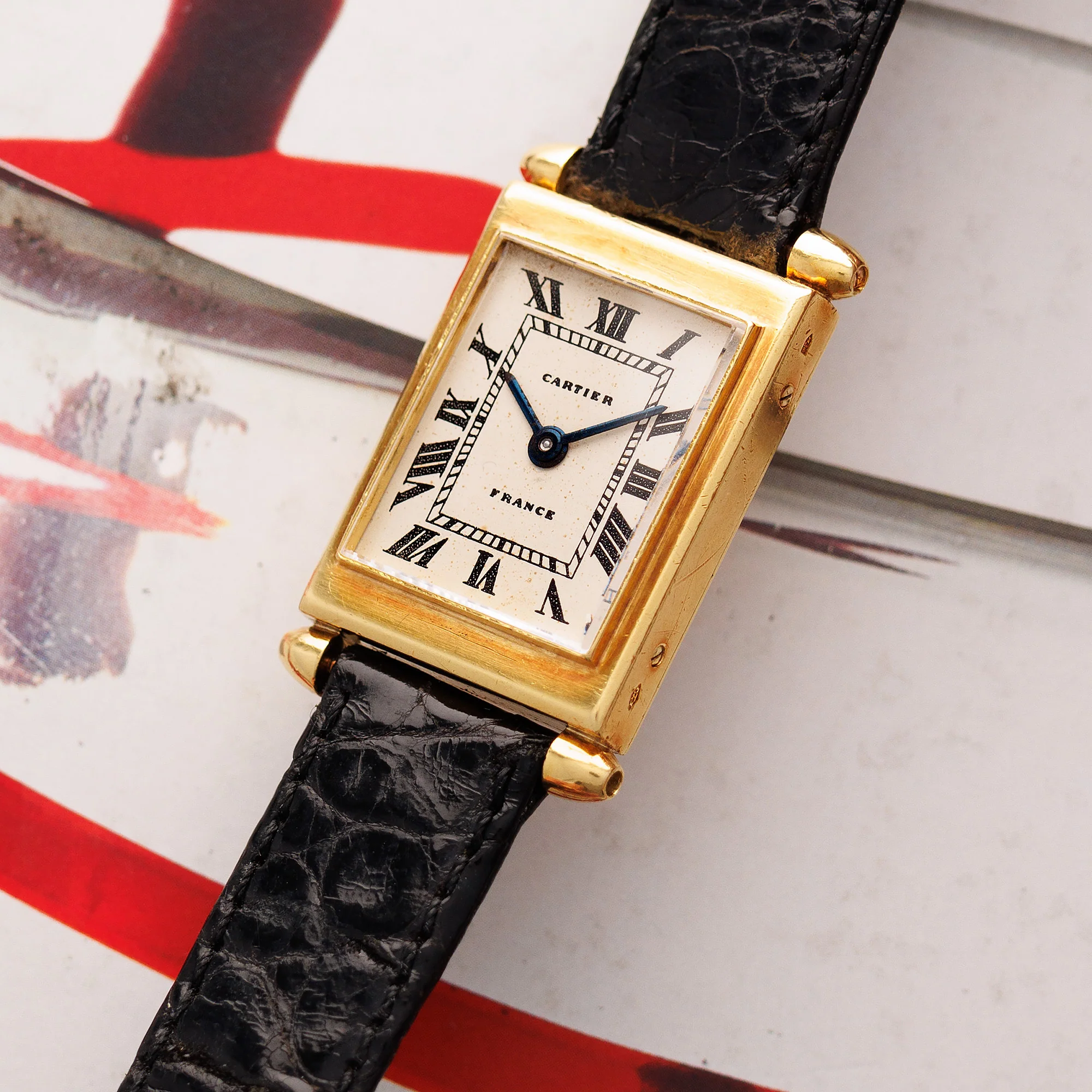 Cartier Yellow Gold Tank Obus - Image 2