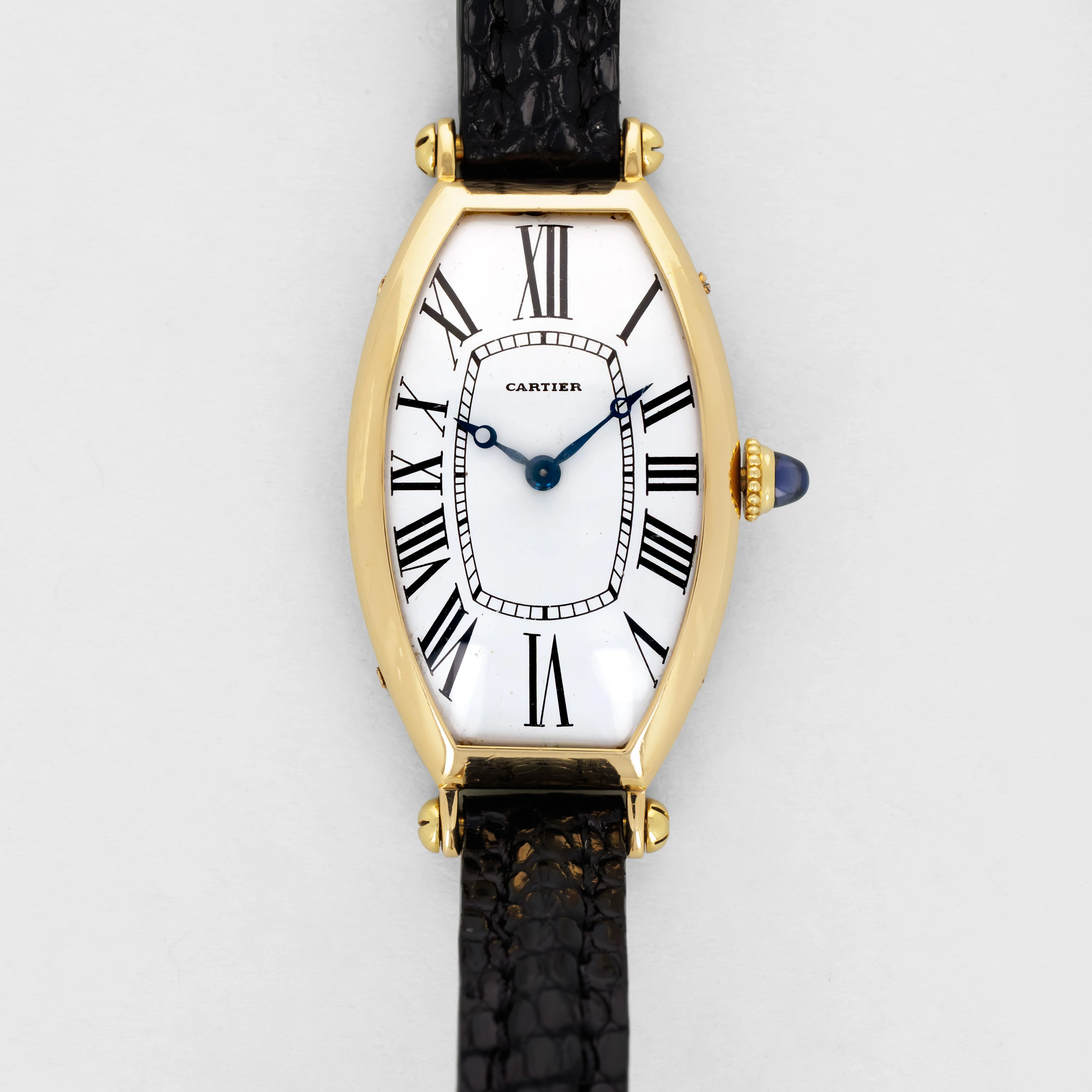 Cartier Yellow Gold Tonneau Watch, Circa 1950s with European Watch & Clock Movement