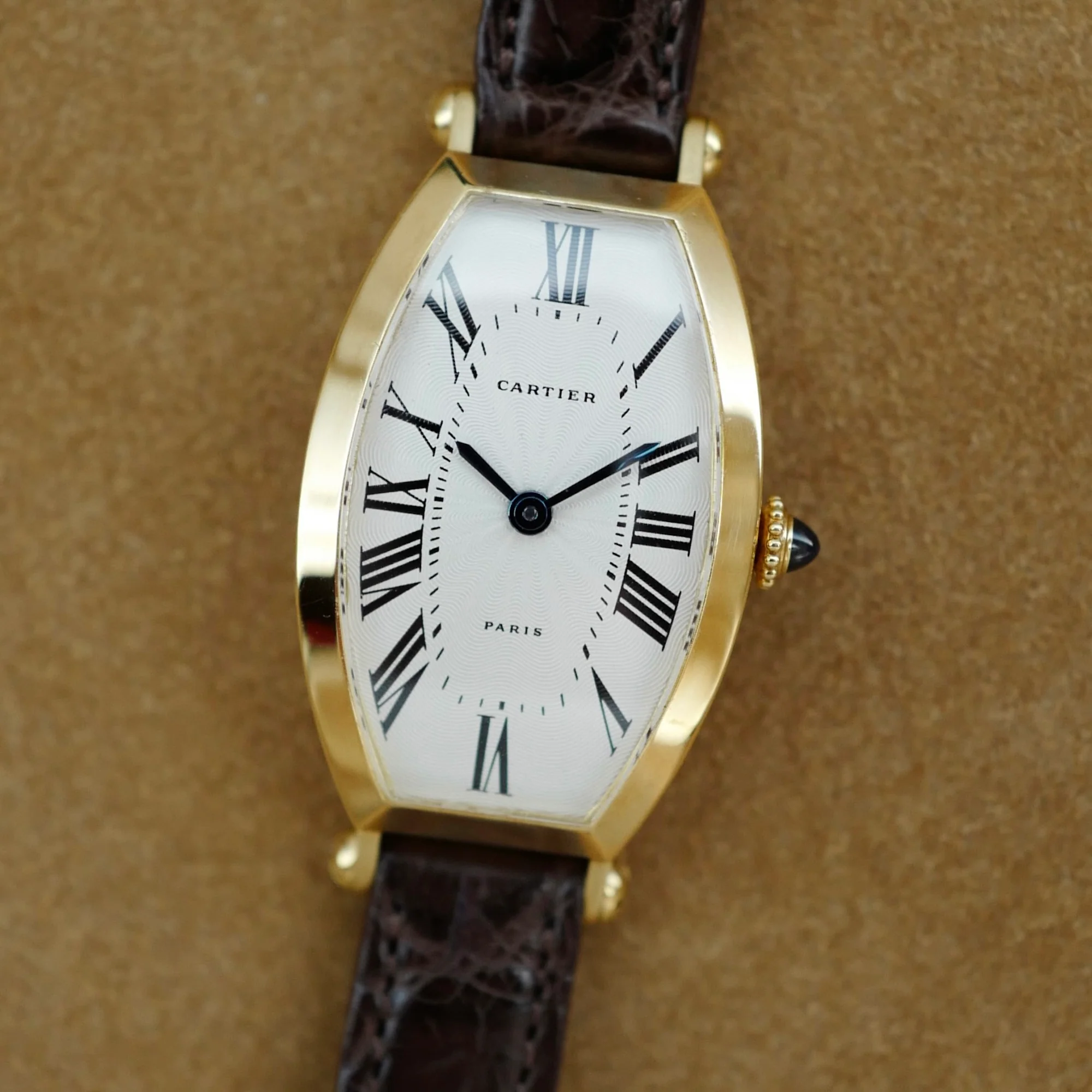 Cartier Yellow Gold Tonneau Watch, Paris 1991 - Image 3