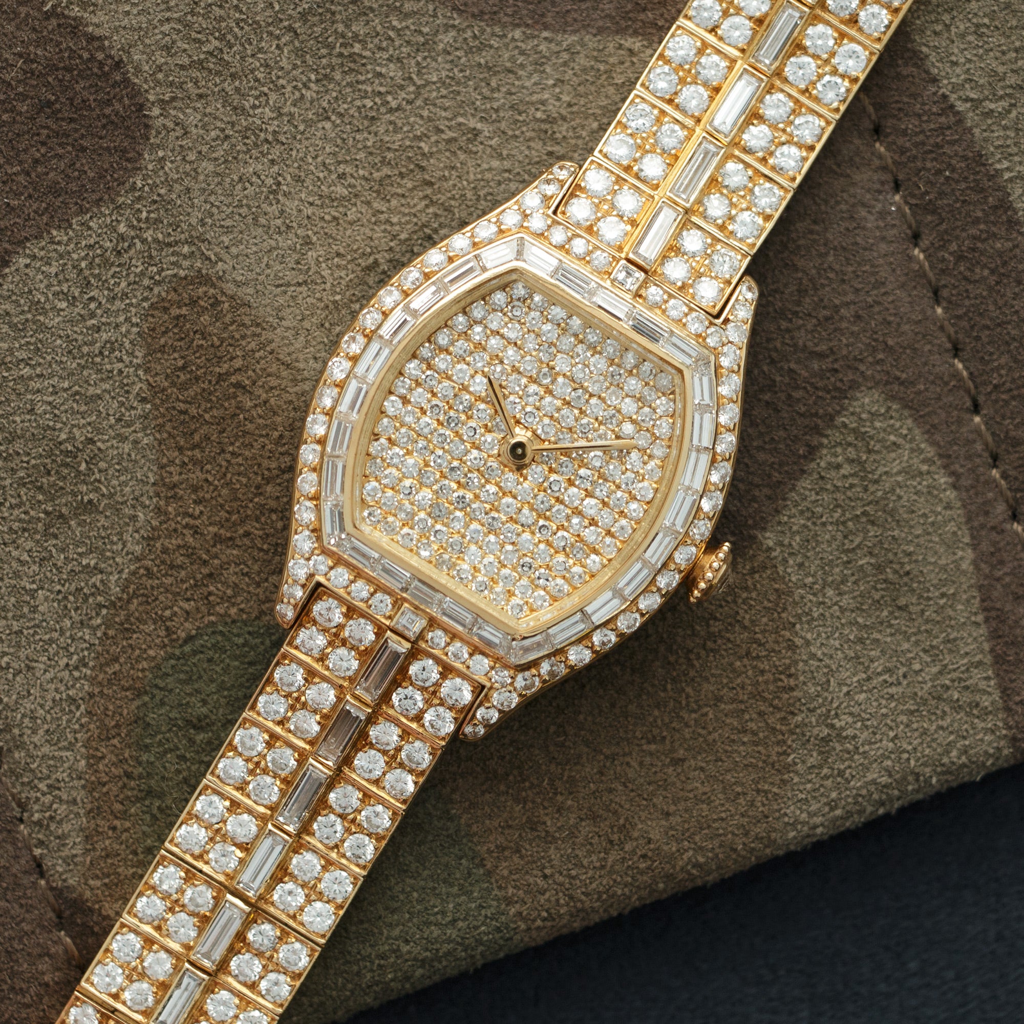 Cartier Yellow Gold Tortue Diamond Watch - Image 2