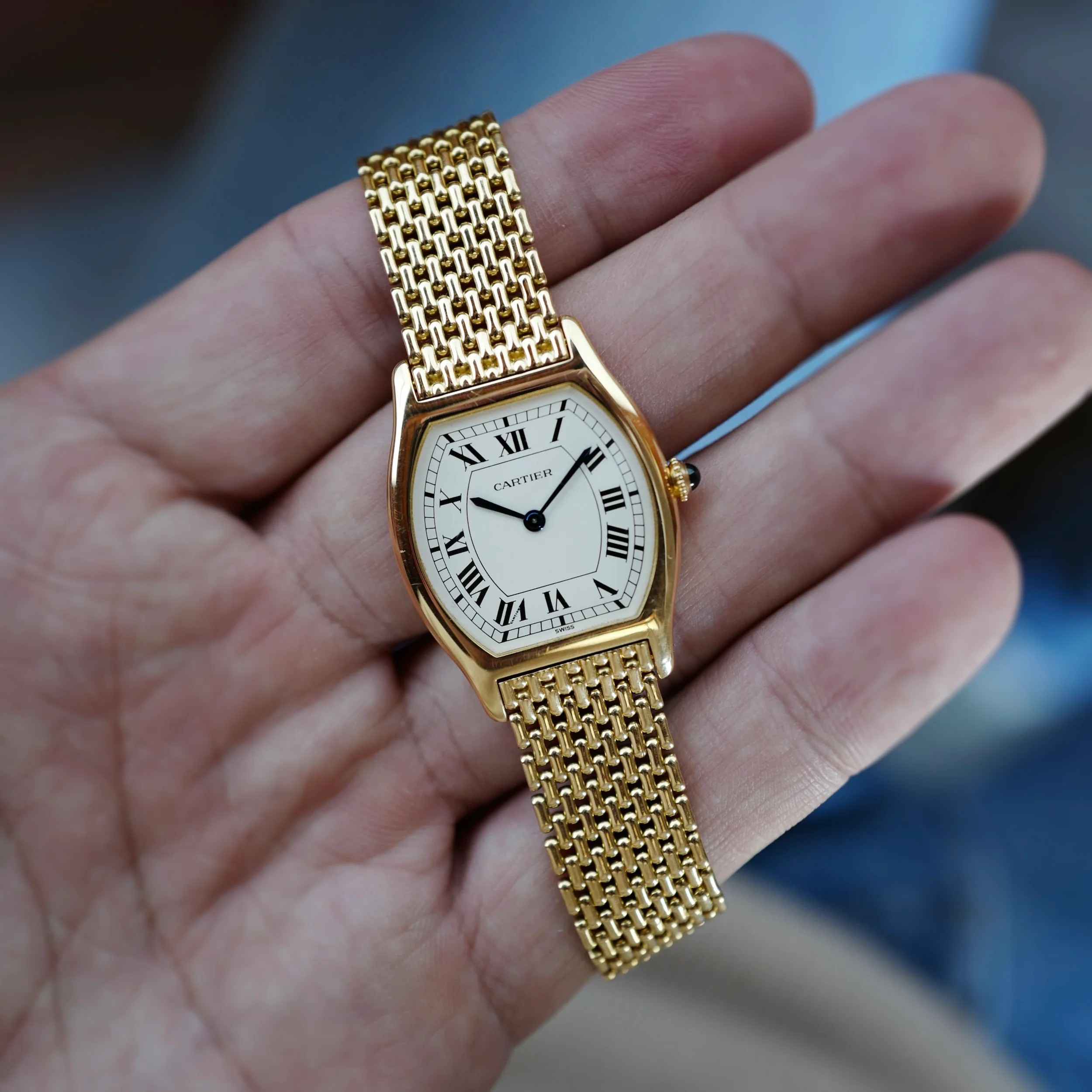 Cartier Yellow Gold Tortue Paris Mecanique Ref. 96081 - Image 2