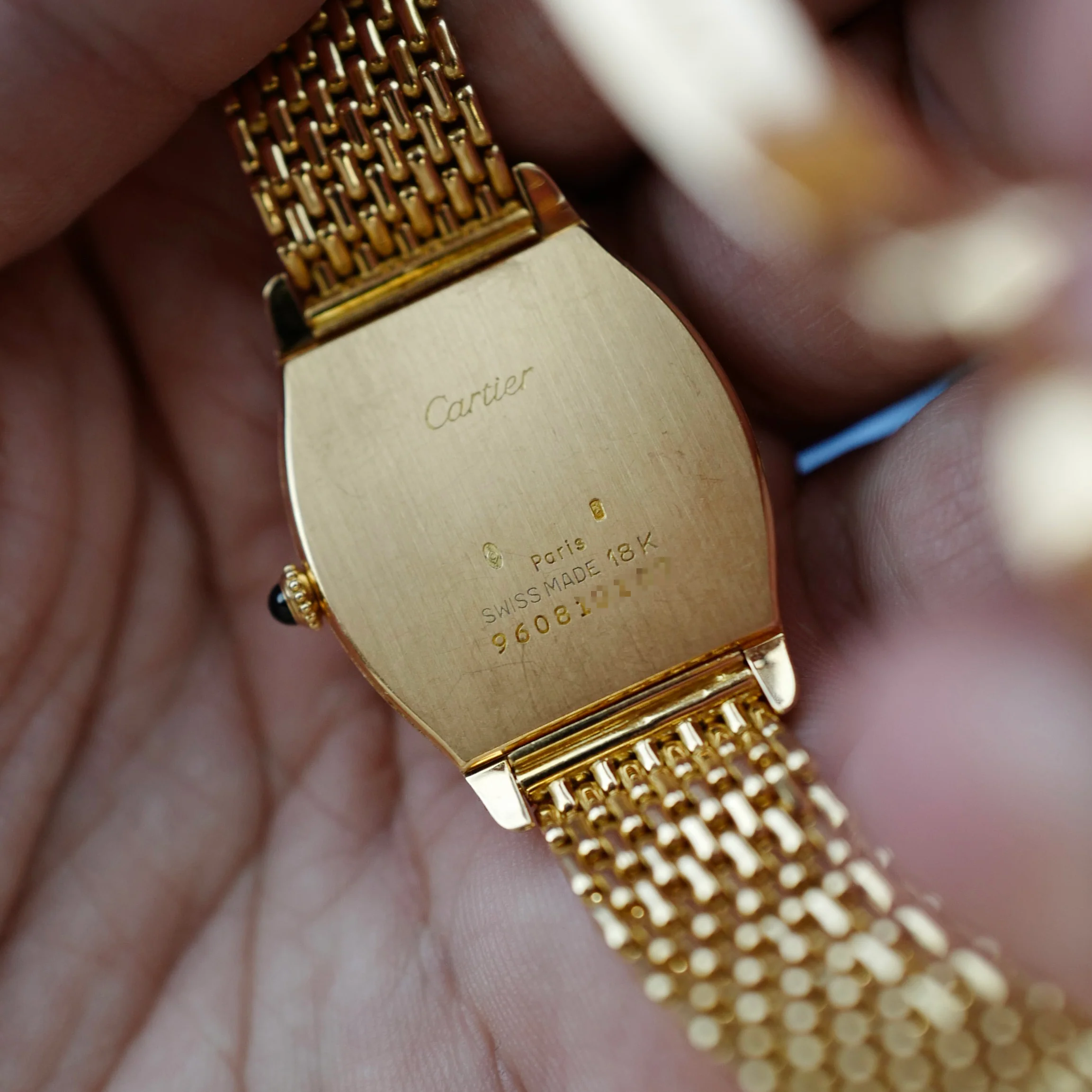 Cartier Yellow Gold Tortue Paris Mecanique Ref. 96081 - Image 6