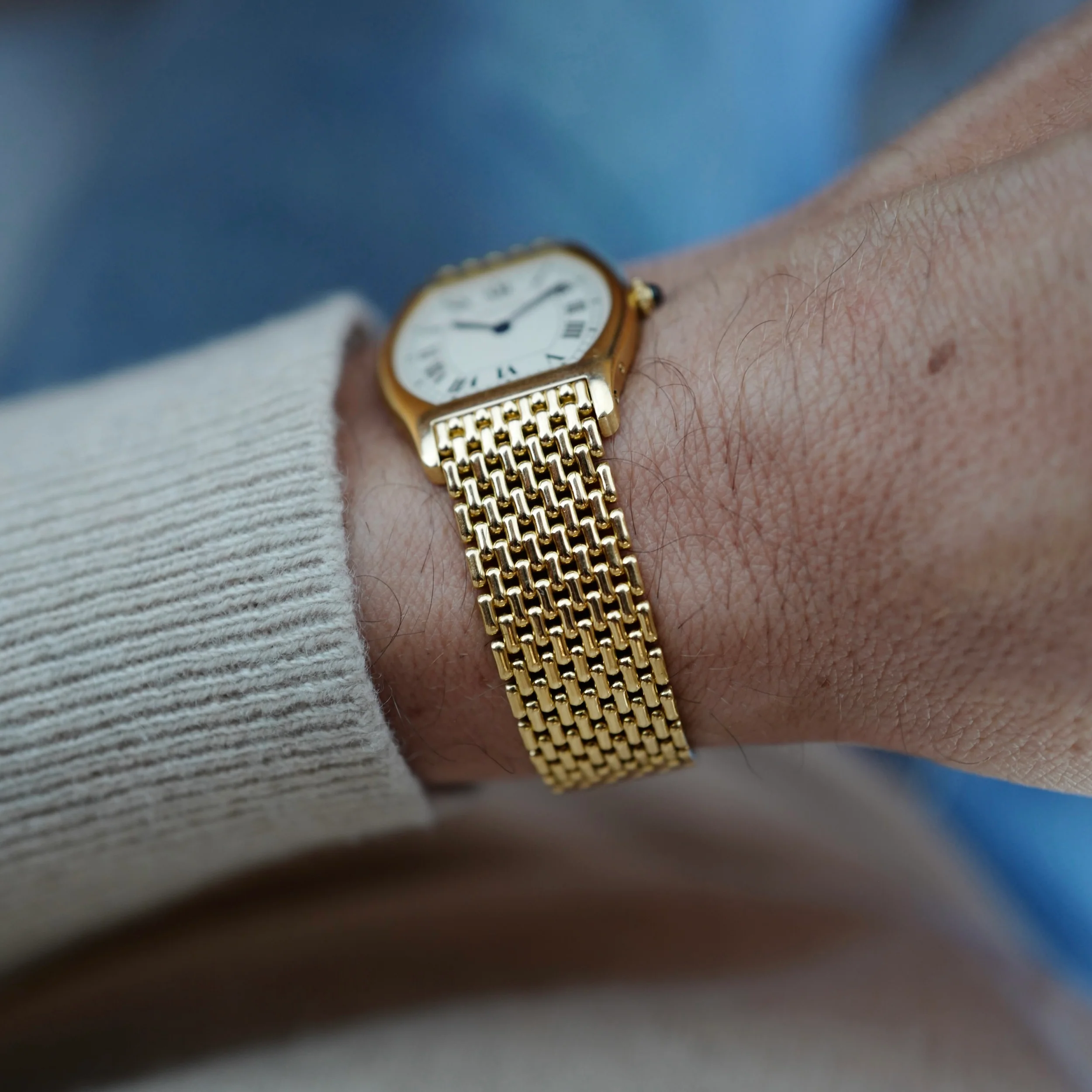 Cartier Yellow Gold Tortue Paris Mecanique Ref. 96081 - Image 8
