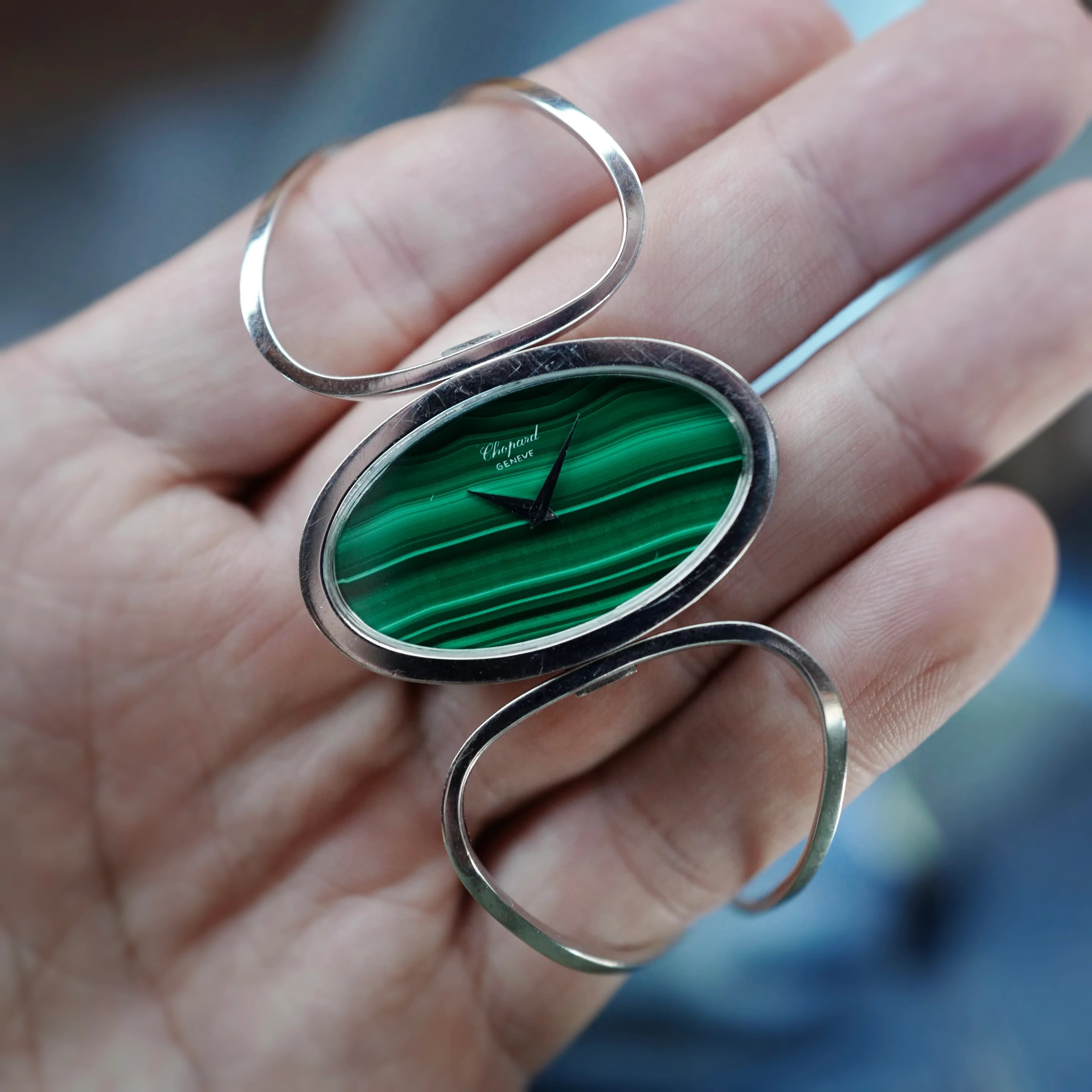 Chopard White Gold Malachite Watch Ref. 5038 - Image 4