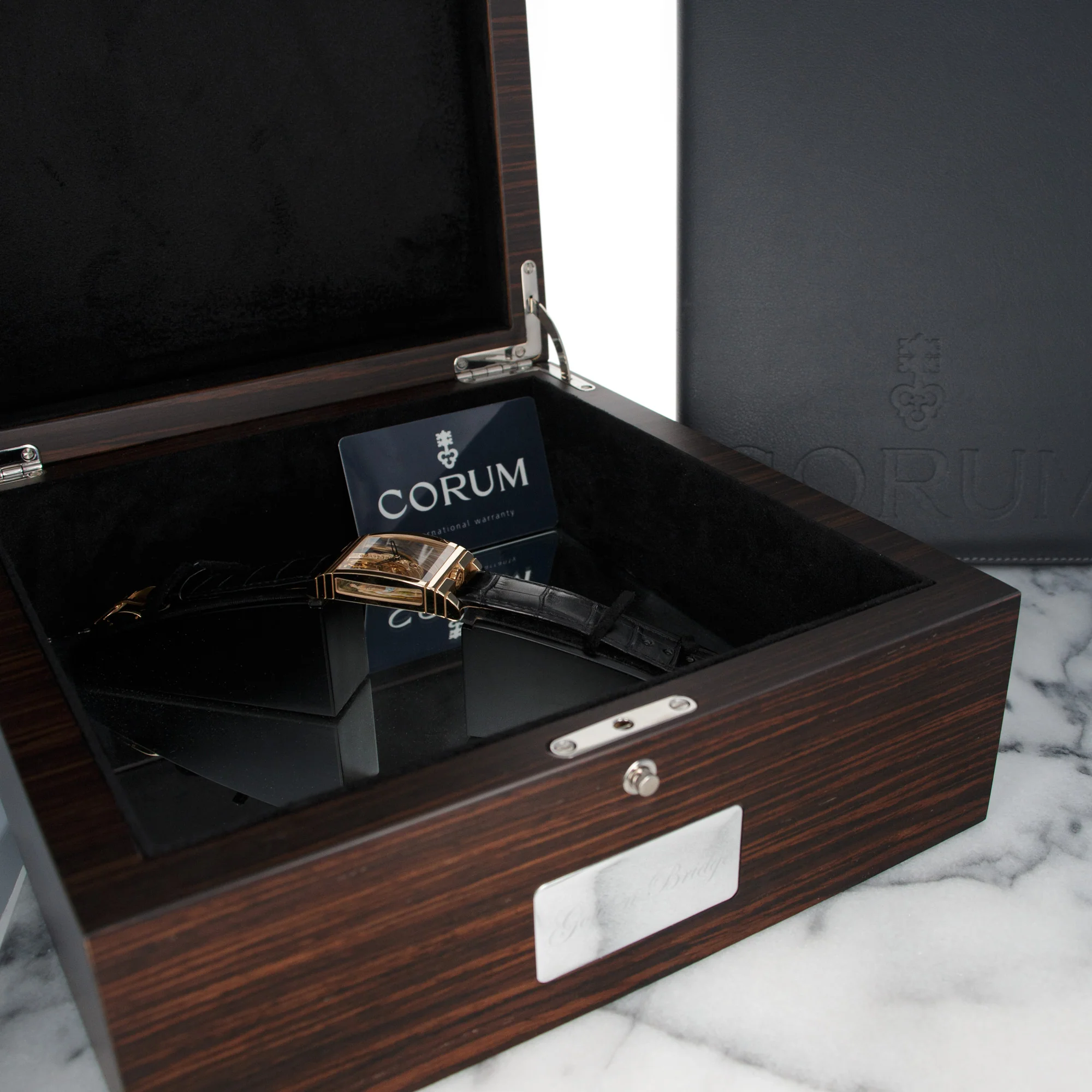 Corum Rose Gold Golden Bridge Adam & Eve Watch - Image 6