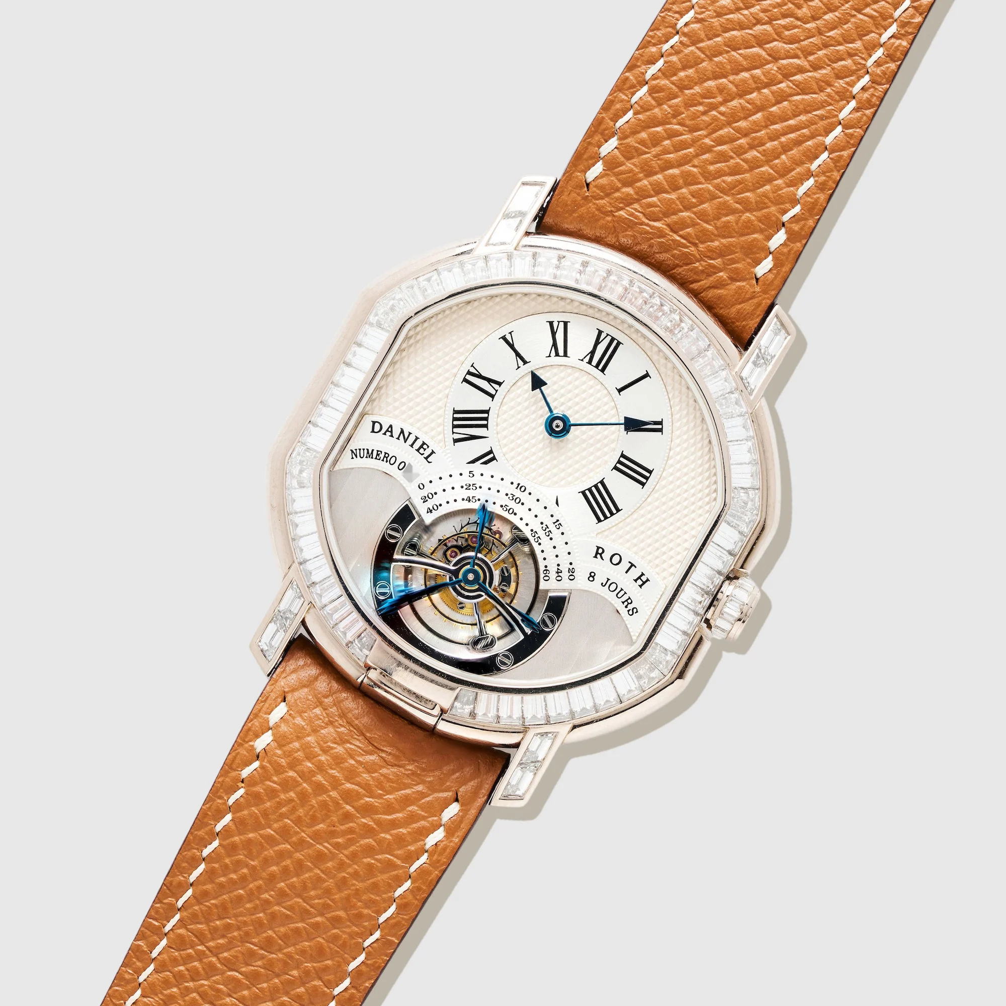 Daniel Roth 8-Day Double Face Tourbillon Diamond Watch Ref. 197.x.60