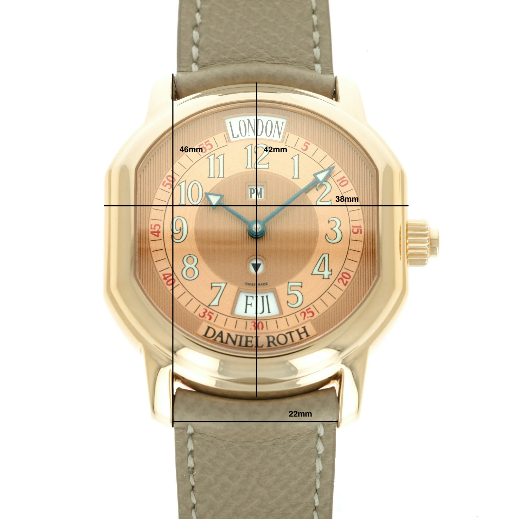 Daniel Roth Rose Gold Metropolitan World Time Watch - Image 6