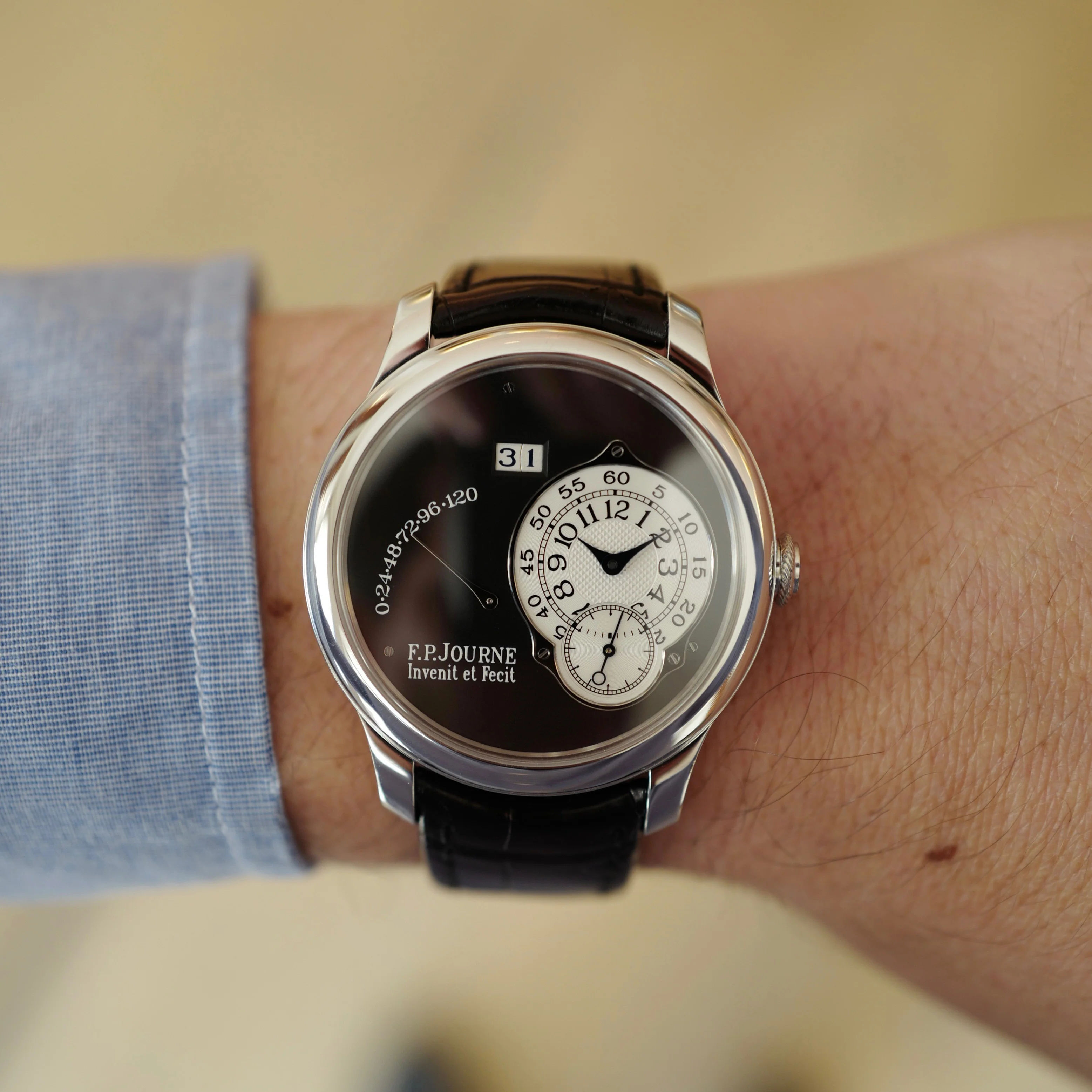 F.P. Journe Platinum Octa Auto Reserve de Marche Black Label Watch - Image 7