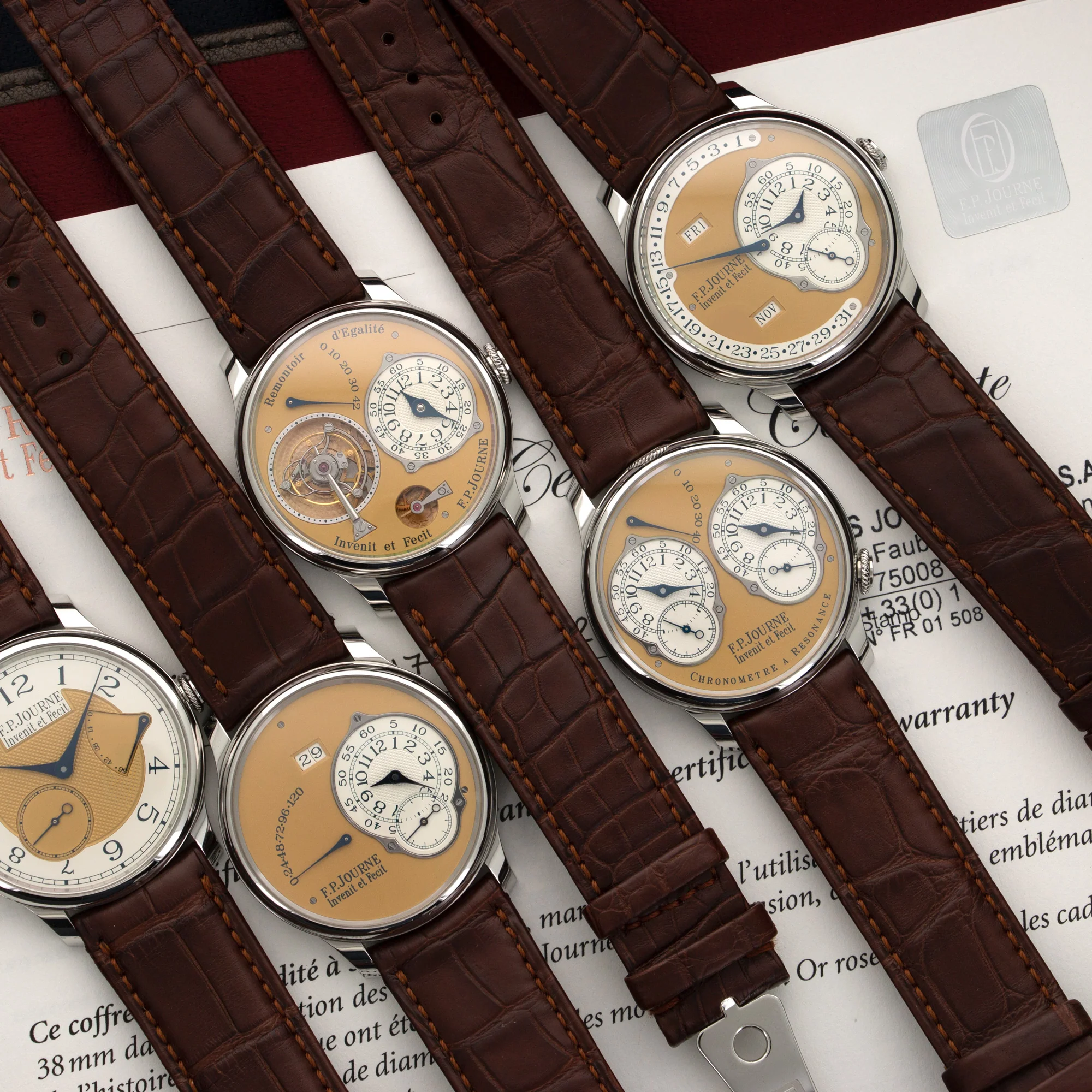 F.P. Journe Steel End of 38mm Five Watch Set from 2015 - Image 2