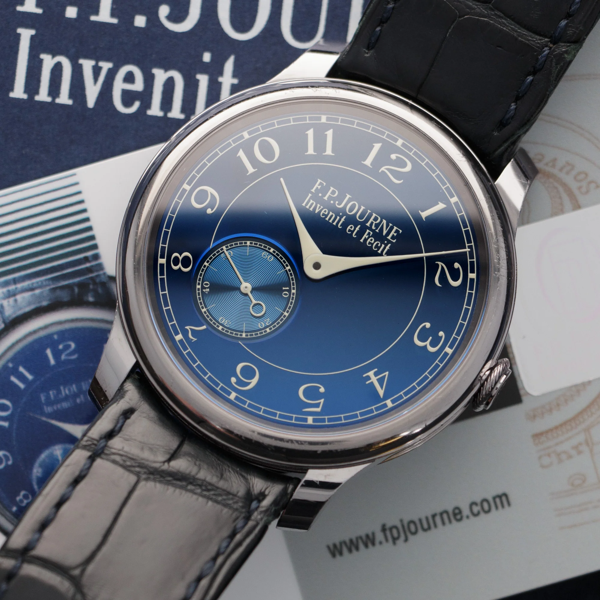F.P. Journe Tantalum Chronometre Bleu Watch with Original Box and Warranty Card - Image 2
